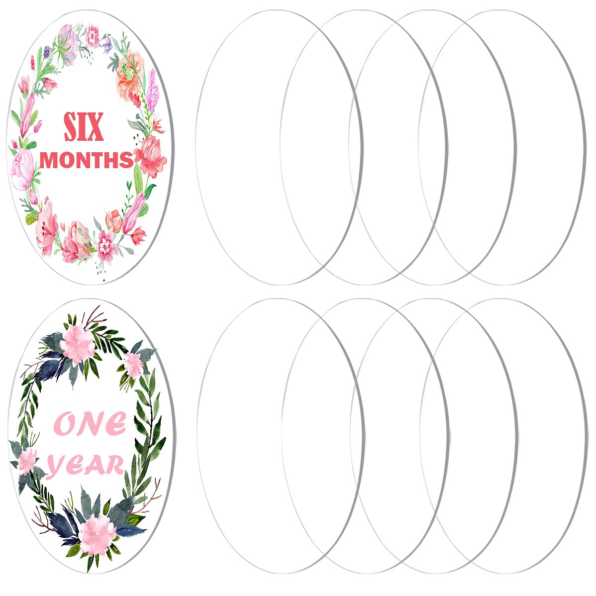 10 Pack 6 Inch Clear Acrylic Plexiglass Round Discs - Transparent Circle Sheets for Baby Milestone Cards, DIY Crafts, Painting Projects & Home Decor - Perfect for Photo Displays, Wall Art and Creative Signage