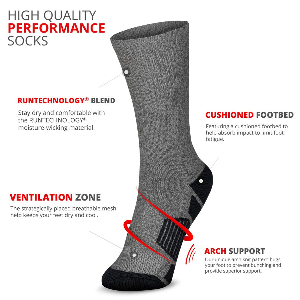 Custom Team Number Crew Socks for Sports - Athletic Gray & Black Socks with All Team Numbers - Perfect for Basketball, Soccer & Football Games