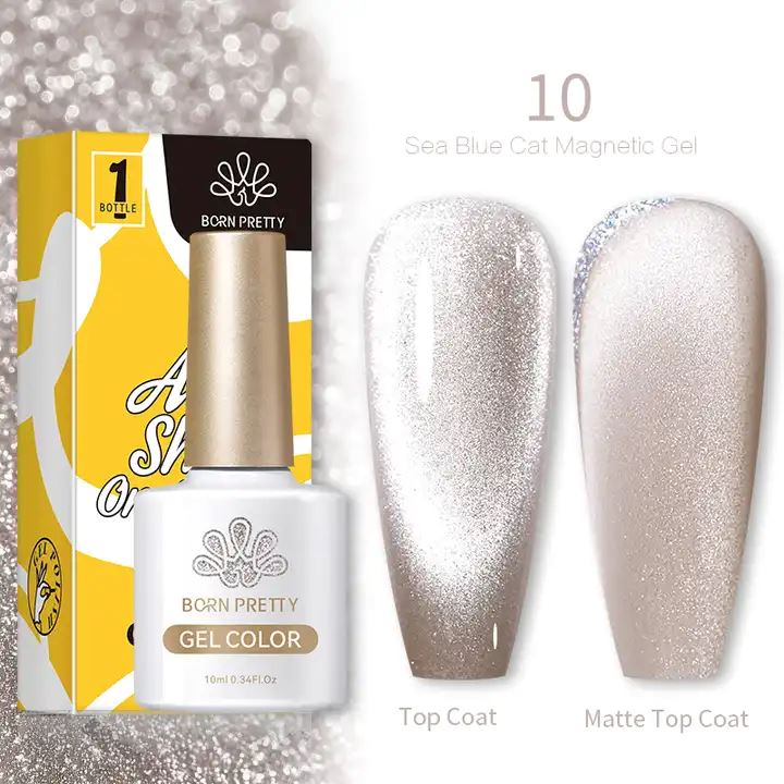 Born Pretty Sea Blue Cat Eye Magnetic Gel Polish - Long-Lasting Nail Lacquer for Salon-Quality Manicures at Home | Perfect for Parties, Weddings & Special Occasions