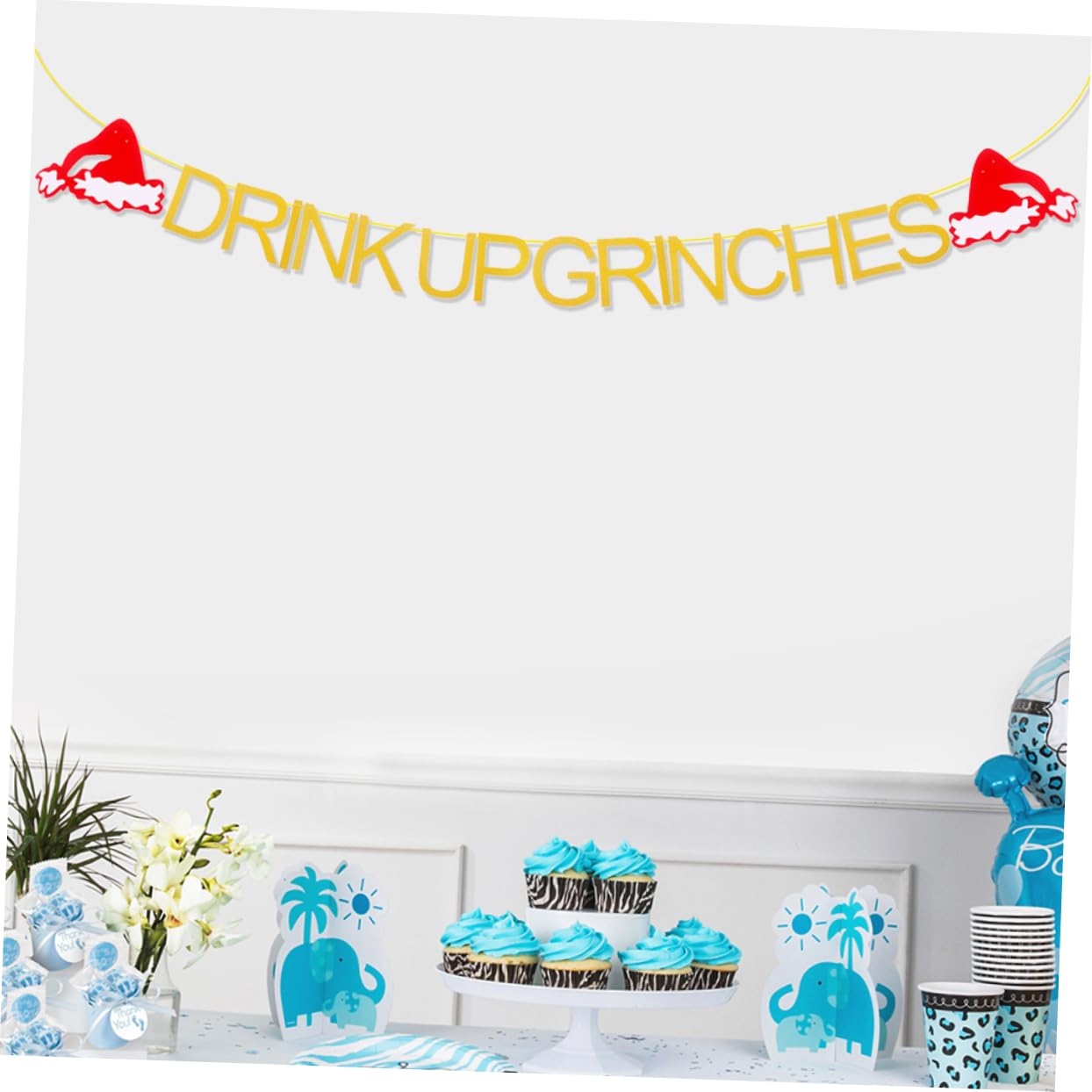 Christmas Party Decorations - Cabilock Paper Banner Pull Flag for Home, Kitchen & Holiday Decor | Perfect for Christmas Parties, Home Decor & Festive Celebrations