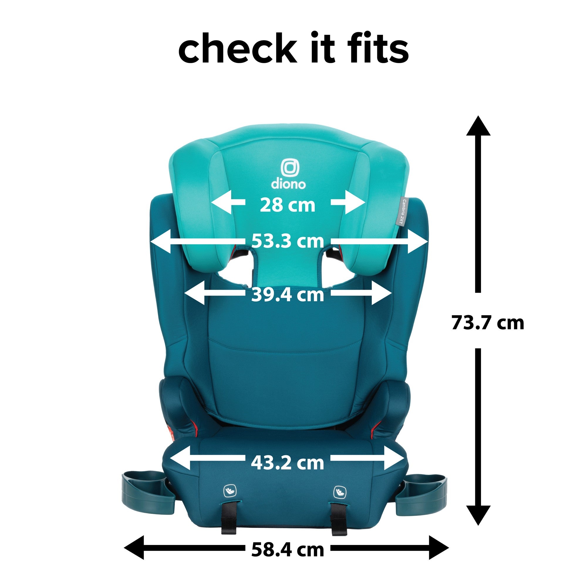Diono XL 2-in-1 Booster Car Seat for Kids - Convertible High Back & Backless Car Seat for Safe Travel - Perfect for School, Road Trips & Everyday Use