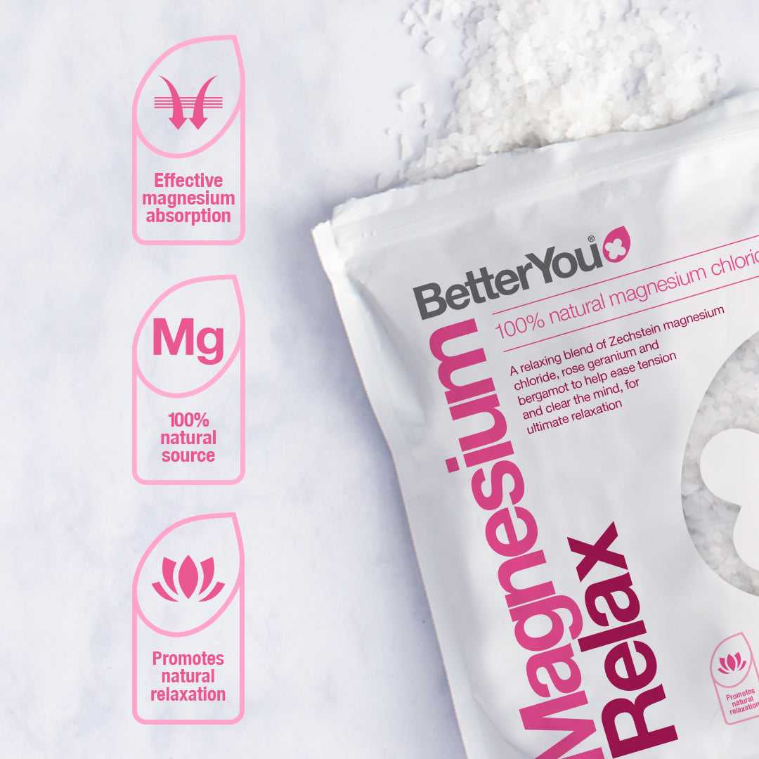 BetterYou Magnesium Flakes 750g - Relaxing Bath Soak for Stress Relief & Muscle Recovery | Perfect for Post-Workout, Insomnia & Self-Care
