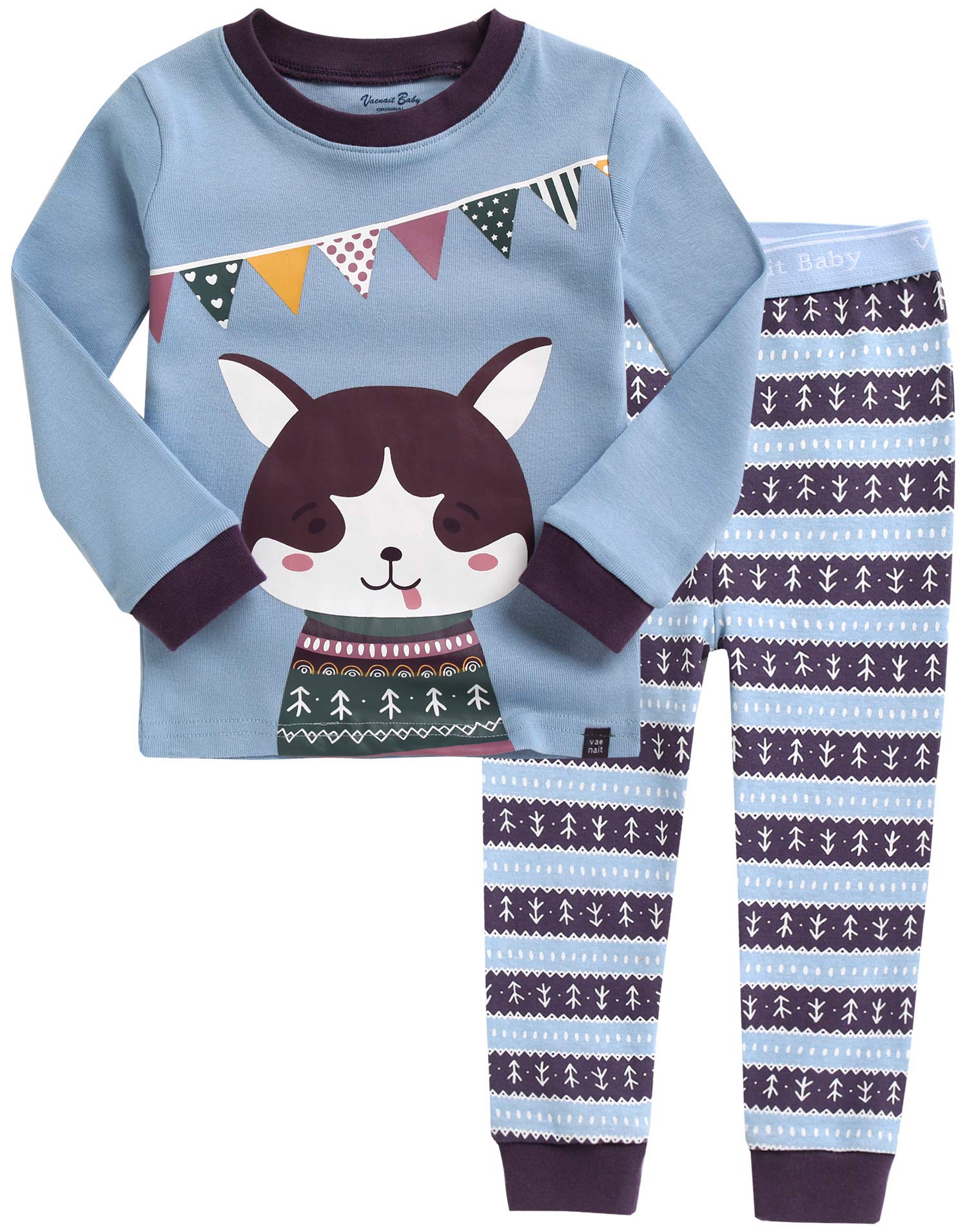 VAENAIT Kids Cotton Dino Pajama Set - Comfy Sleepwear for Boys & Girls