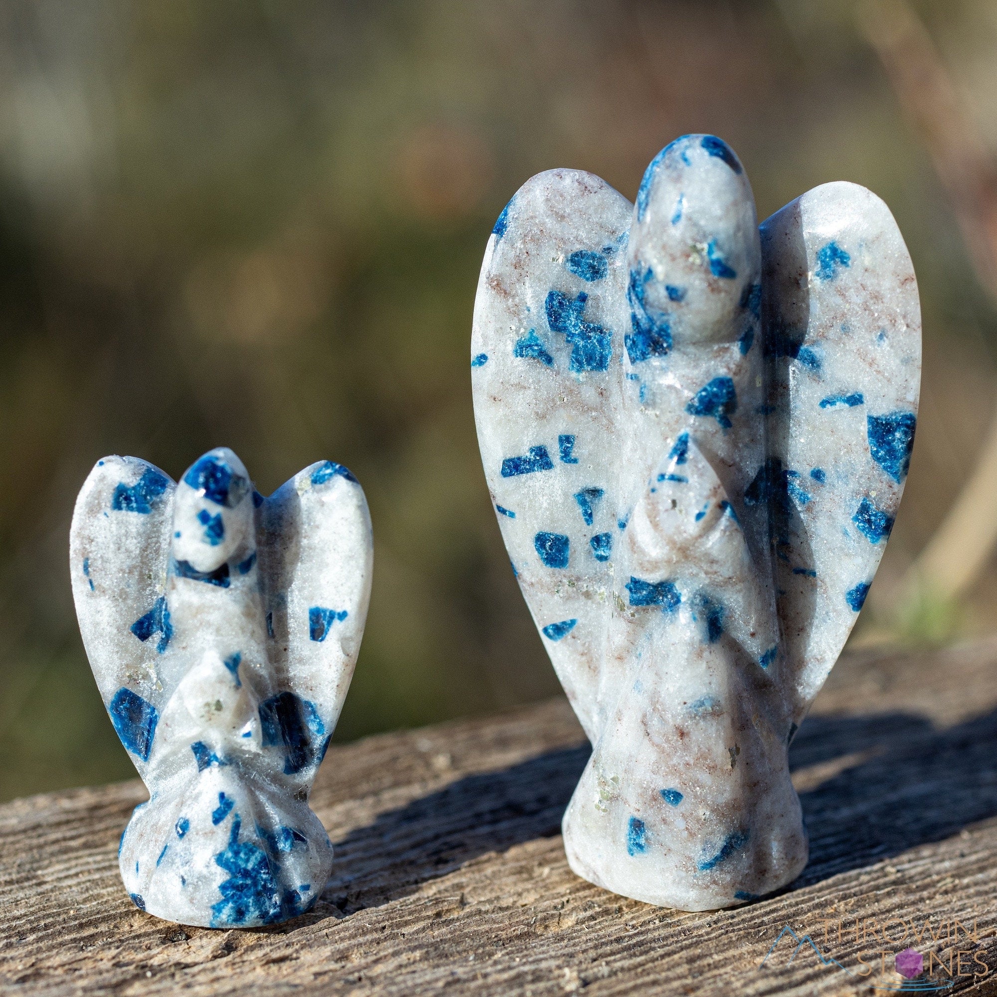 LAZULITE Crystal Angel Figurine - Guardian Angel Statue for Home Decor, Healing Crystals & Stones (E1761) - Perfect for Meditation, Spiritual Gifts & Positive Energy