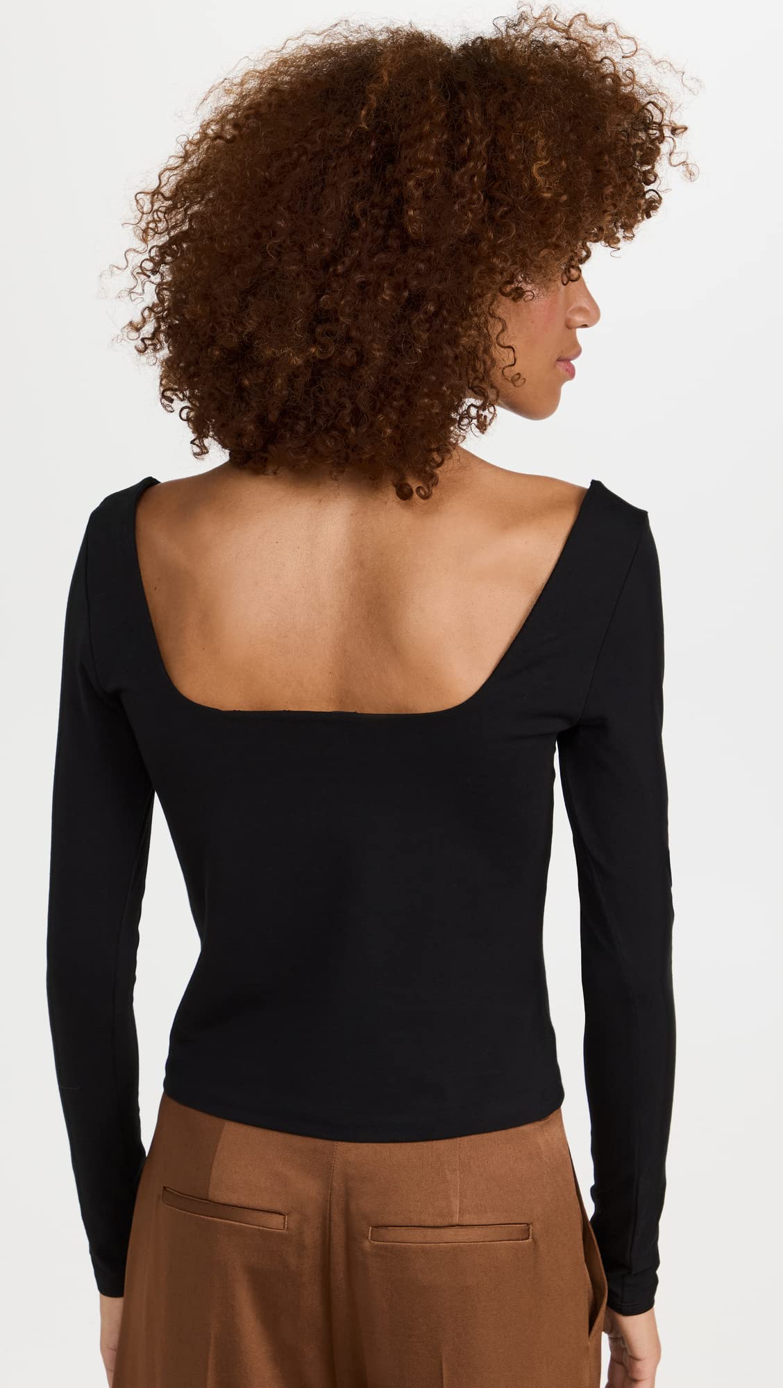 Vince Women's Long Sleeve Square Neck Top - Elegant Casual Blouse for Work, Date Night & Everyday Wear | Soft Stretch Fabric, Flattering Fit | Perfect for Office, Dinner Outings & Weekend Errands