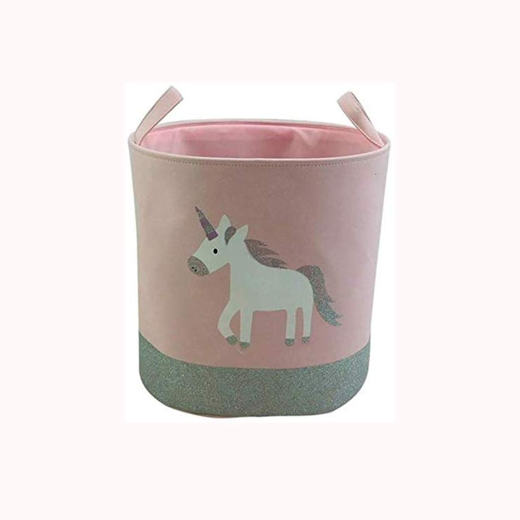 WSZJJ Washable Cotton Cloth Storage Basket - Pink Toy Organizer for Kids Room, Baby Clothes & Nursery Storage Bin | Perfect for Playroom, Bedroom & Daycare Organization