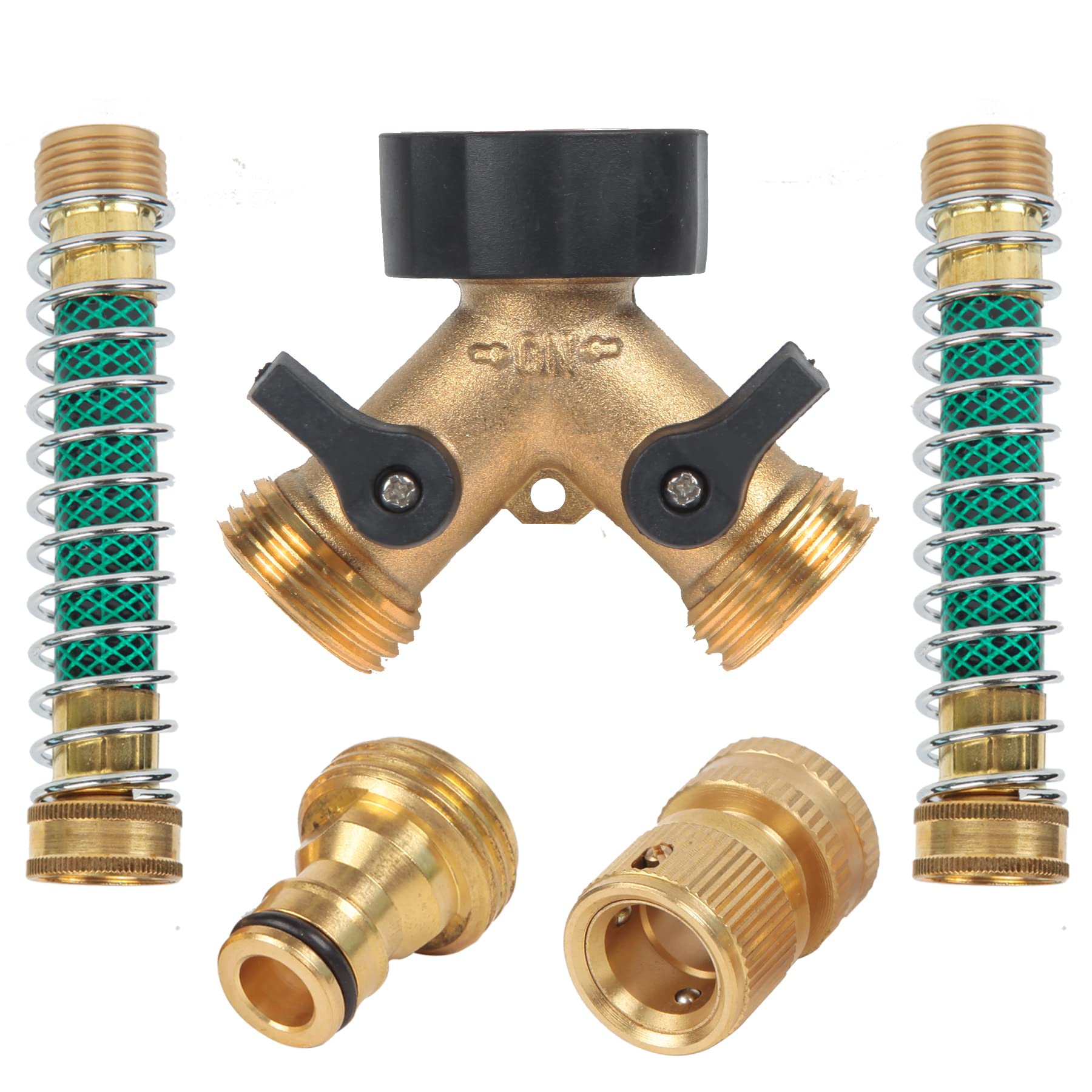 2-Way Brass Hose Splitter 3/4
