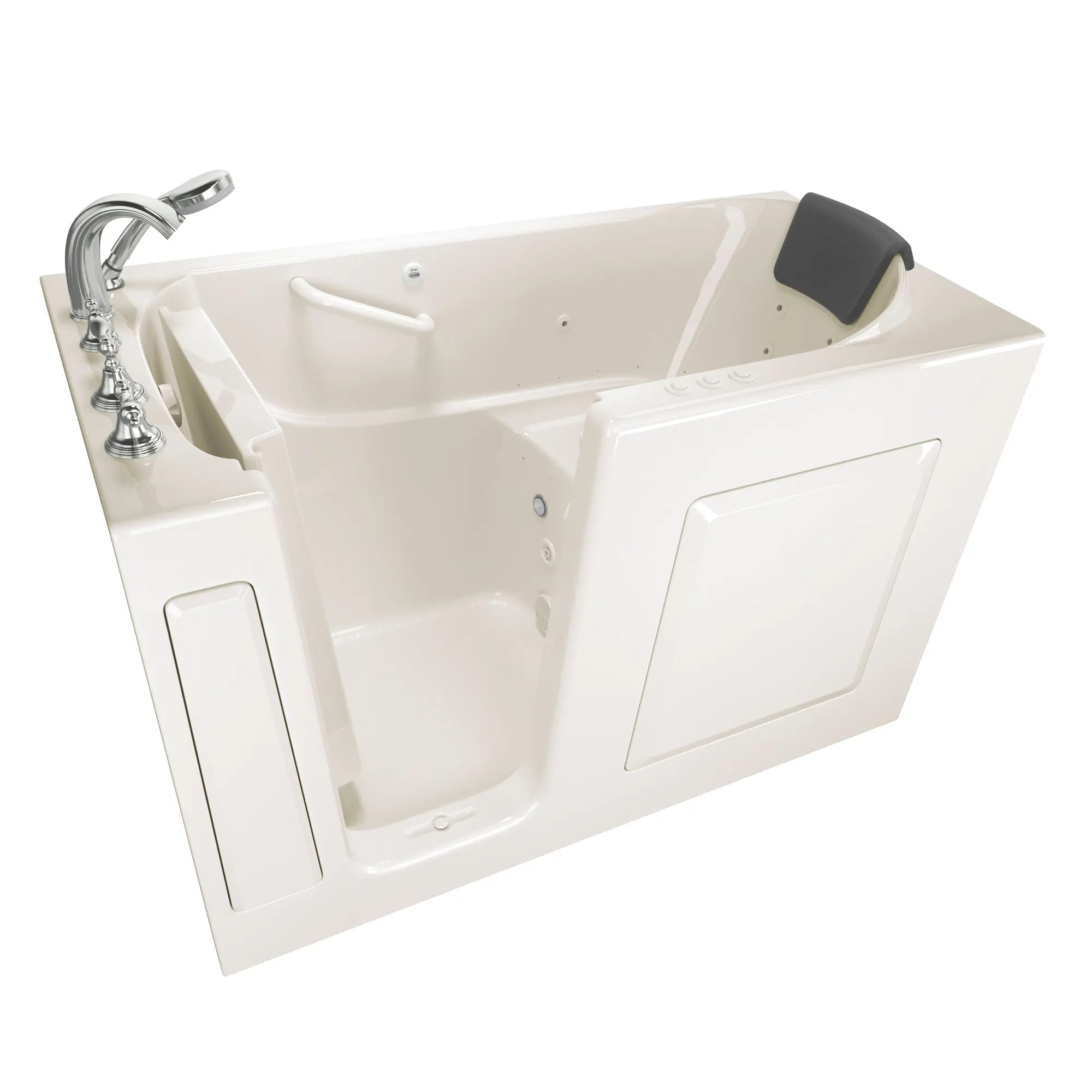 Premium 30 x 60 Inch Gelcoat Walk-in Bathtub with Air Spa & Whirlpool Systems - Left Hand Drain & Faucet - Ideal for Elderly & Mobility Impaired Users, Perfect for Safe & Relaxing Bathing Experience