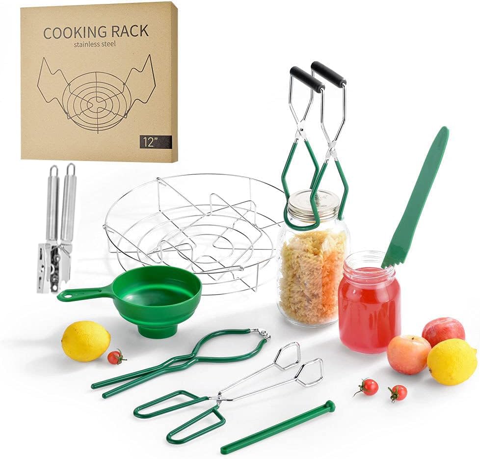 Premium 8-Piece Stainless Steel Canning Kit - Complete Canning Supplies Set with Pot, Tools & Accessories for Home Food Preservation, Pickling & Jam Making