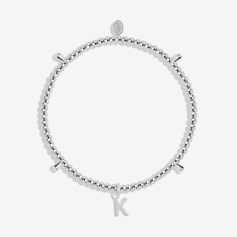 Joma Jewellery Alphabet 'K' Bracelet - Dainty Letter Charm Bracelet for Women, Girls | Perfect Gift for Birthdays, Anniversaries & Special Occasions