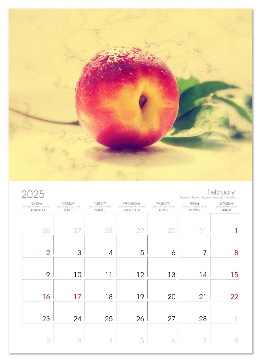 2025 Fresh Fruits Monthly Wall Calendar - 11.7