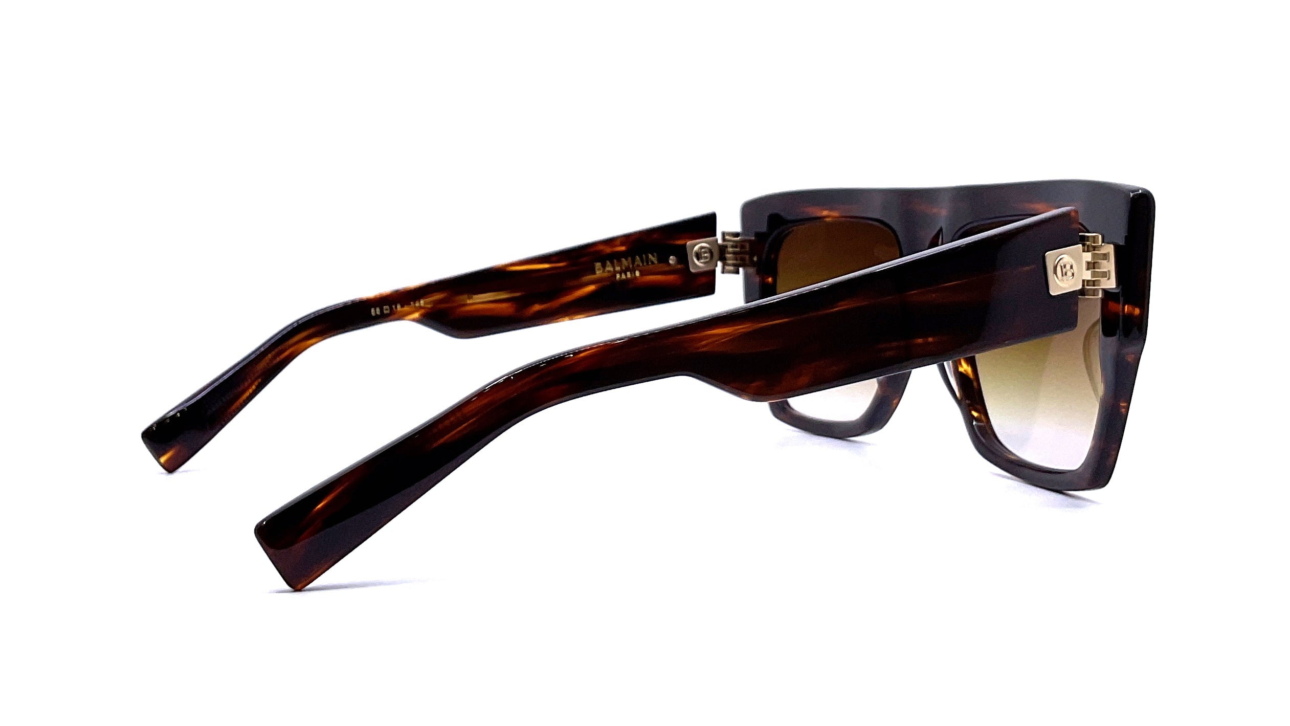 Balmain B I Sunglasses - Dark Brown & Gold Frames - Luxury Fashion Shades for Men & Women - Perfect for Outdoor Activities & Travel