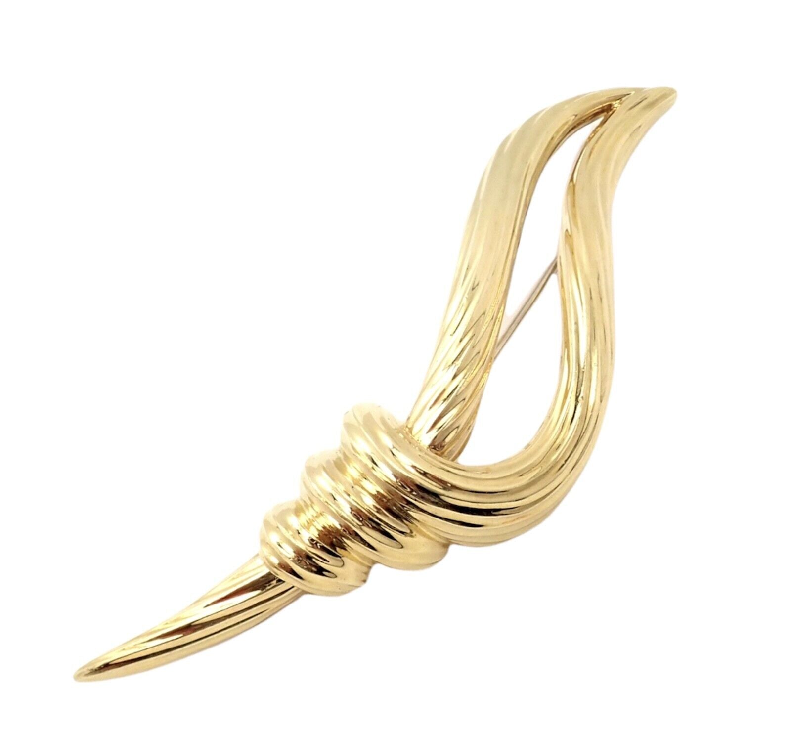 Authentic Henry Dunay 18k Yellow Gold Olympic Torch Pin Brooch - Vintage Collectible Jewelry for Special Occasions & Gift Giving