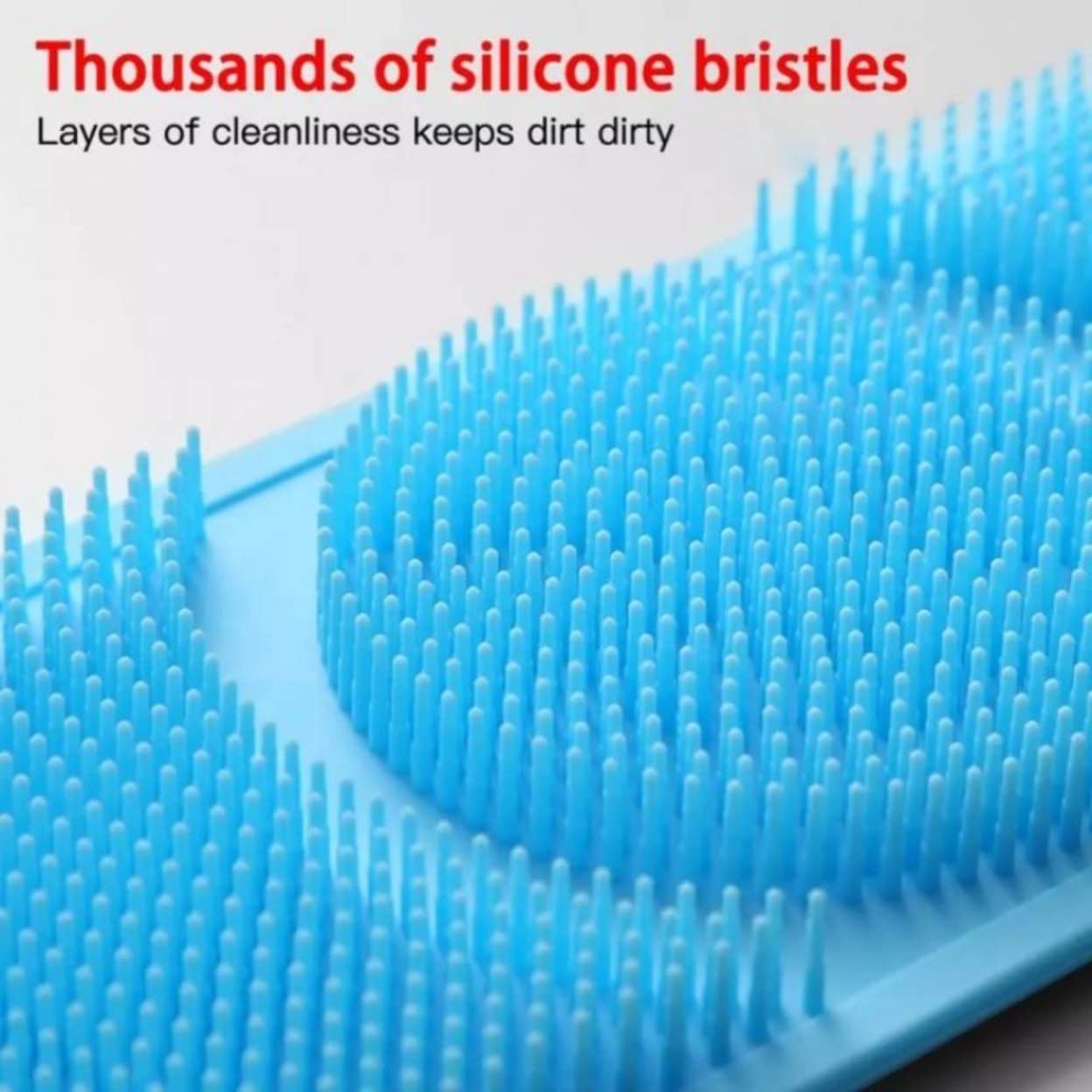 Dual-Sided Silicone Shower Scrubber Belt - Exfoliating Bath Towel & Massager for Back Cleaning - Perfect for Spa, Bath & Body Exfoliation