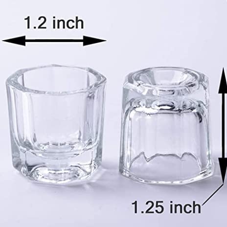 Glitter Crystal Dappen Dish for Nail Art - Acrylic Nail Art Bowl with Lid for Manicure, Nail Decorations & DIY - Perfect for Salon, Home Nail Care & Professional Nail Design