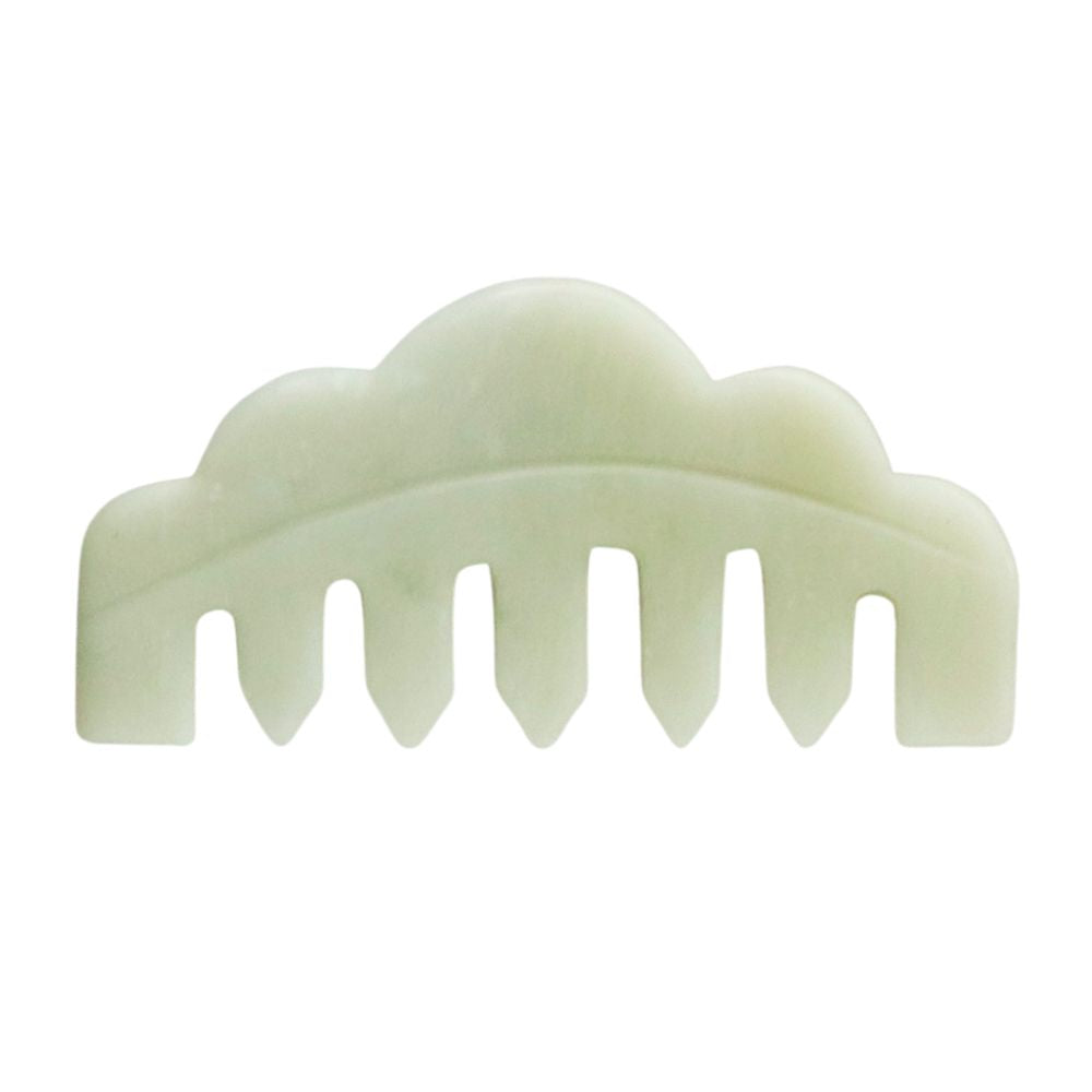 Jade Gua Sha Comb for Hair & Scalp Massage - Natural Stone Therapy Tool for Relaxation, Stress Relief & Improved Circulation - Perfect for Self-Care, Spa Days & At-Home Wellness Routines