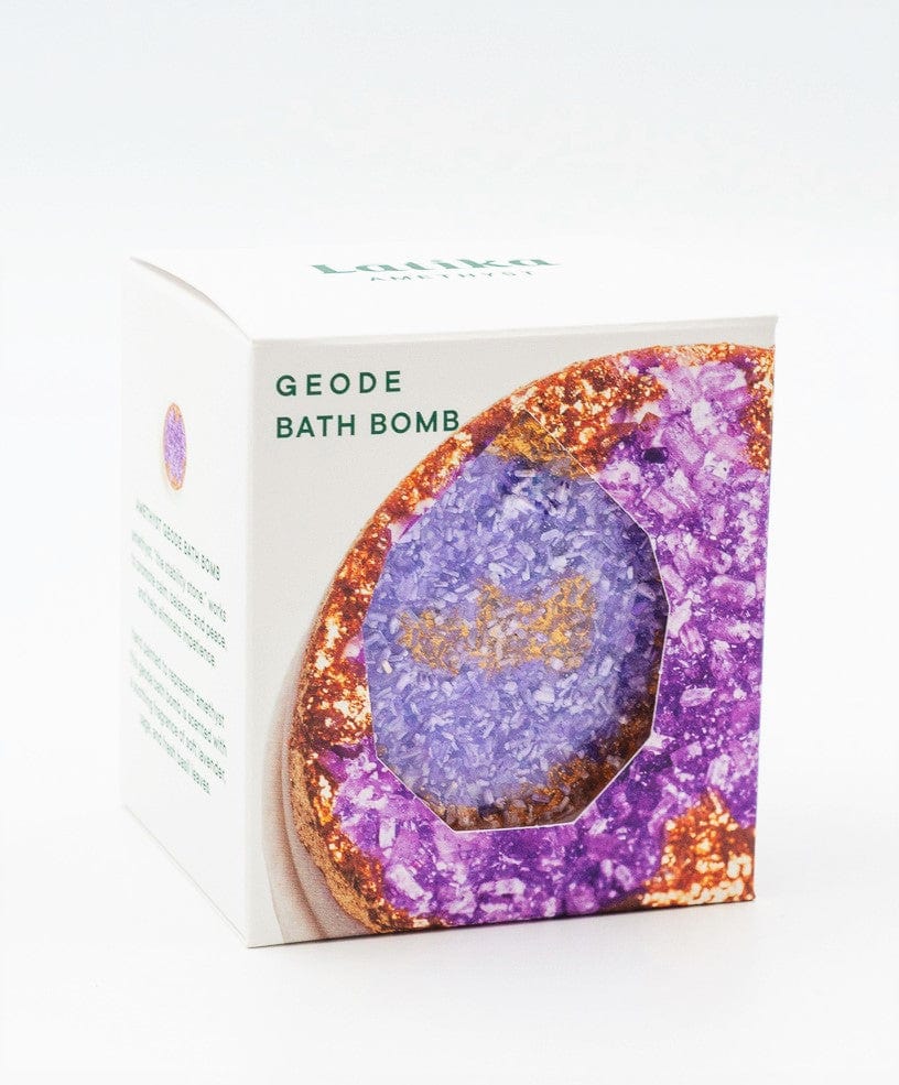 Natural Amethyst Geode Bath Bomb for Relaxation & Stress Relief – Perfect for Spa Nights, Self-Care Rituals, and Gift Giving