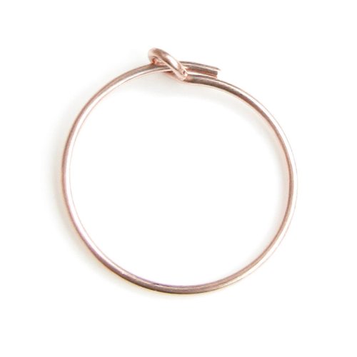 4pcs 14K Rose Gold Filled Ring Earring Connectors - 15mm Beading Hoops, 21 Gauge (0.7mm) Wire Jewelry Findings - Perfect for DIY Bracelets, Necklaces & Earrings Making
