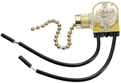 U-K Universal Ceiling Fan Wall Light Replacement Pull Chain - Brass Switch Control for Ceiling Fans & Wall Lights | Durable & Stylish Home Lighting Accessory for Bedroom, Living Room & Outdoor Use