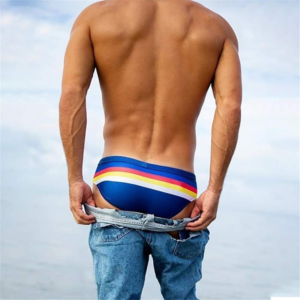 HappyU&M Men's Low-Waist Swim Briefs - Sexy Sport Bikini for Swimming & Beach