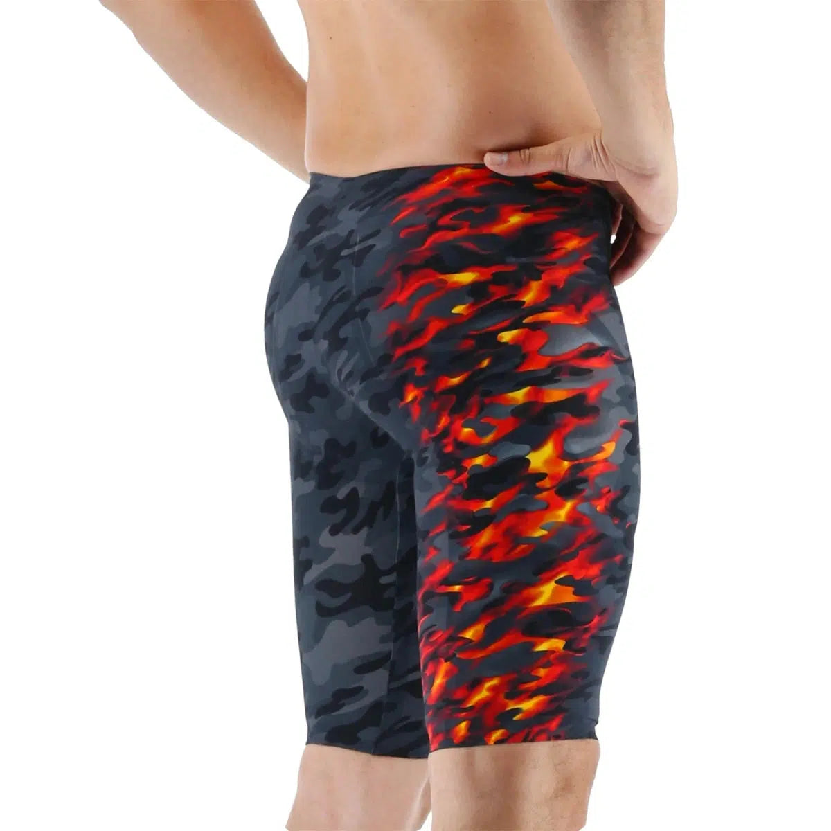 TYR Venzo Camo Jammer - High Performance Swim Jammer for Competitive Swimming & Training - Durable, Comfortable & Stylish for Pool, Beach & Water Sports