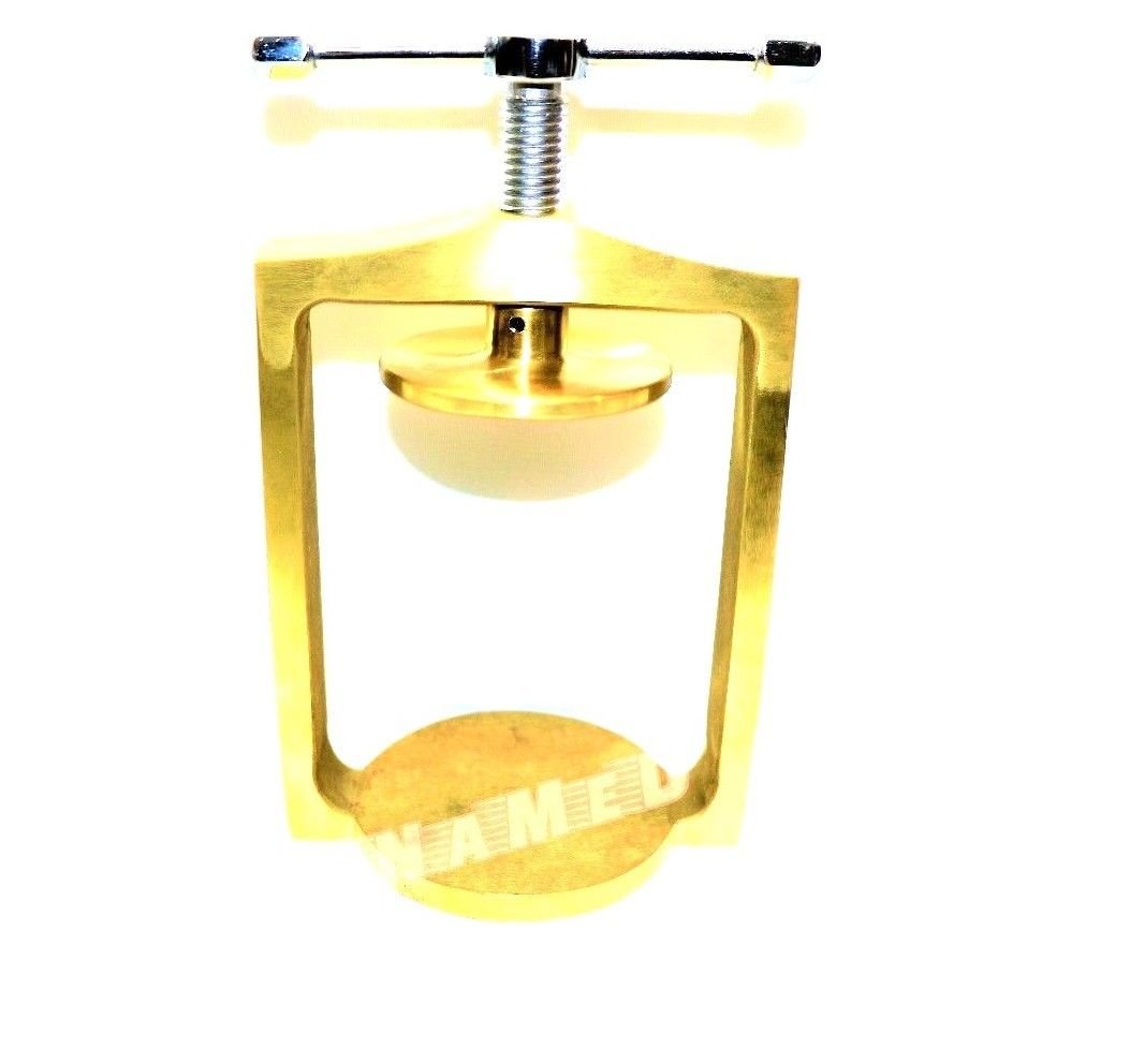 Dental Lab Spring Press with Two Flask Original Brass - 3 Piece Set for Crown & Bridge Work | CYNAMED | Perfect for Dental Technicians & Prosthodontics