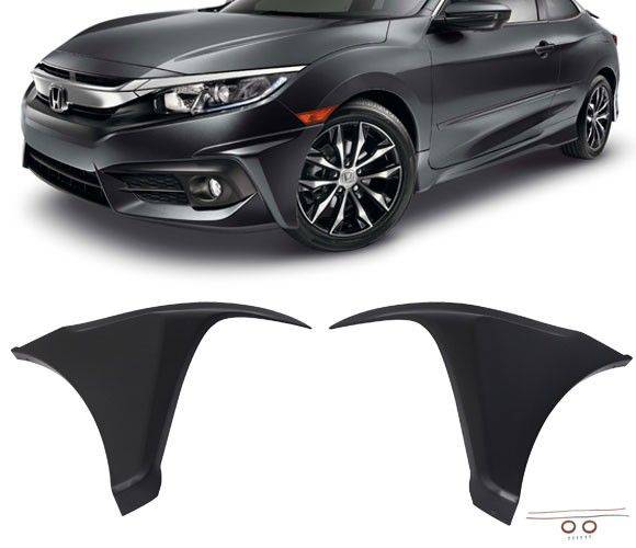 2016-2018 Honda Civic HF P-Style Front Bumper Lip Splitters - Painted Car Body Kit for Enhanced Aerodynamics & Sporty Look - Perfect for Street Racing & Car Shows