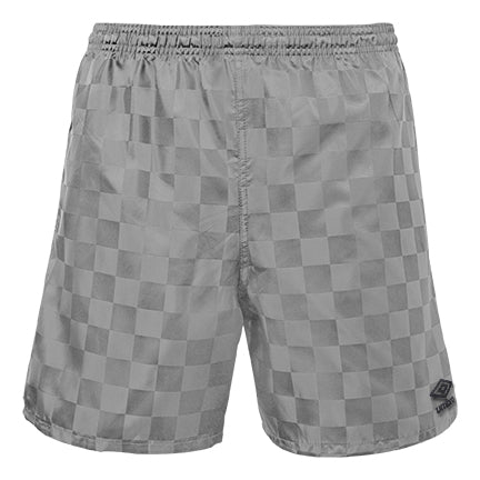 Umbro Checkerboard Shorts Grey - Classic Athletic Shorts for Men & Women - Perfect for Running, Gym, and Casual Wear