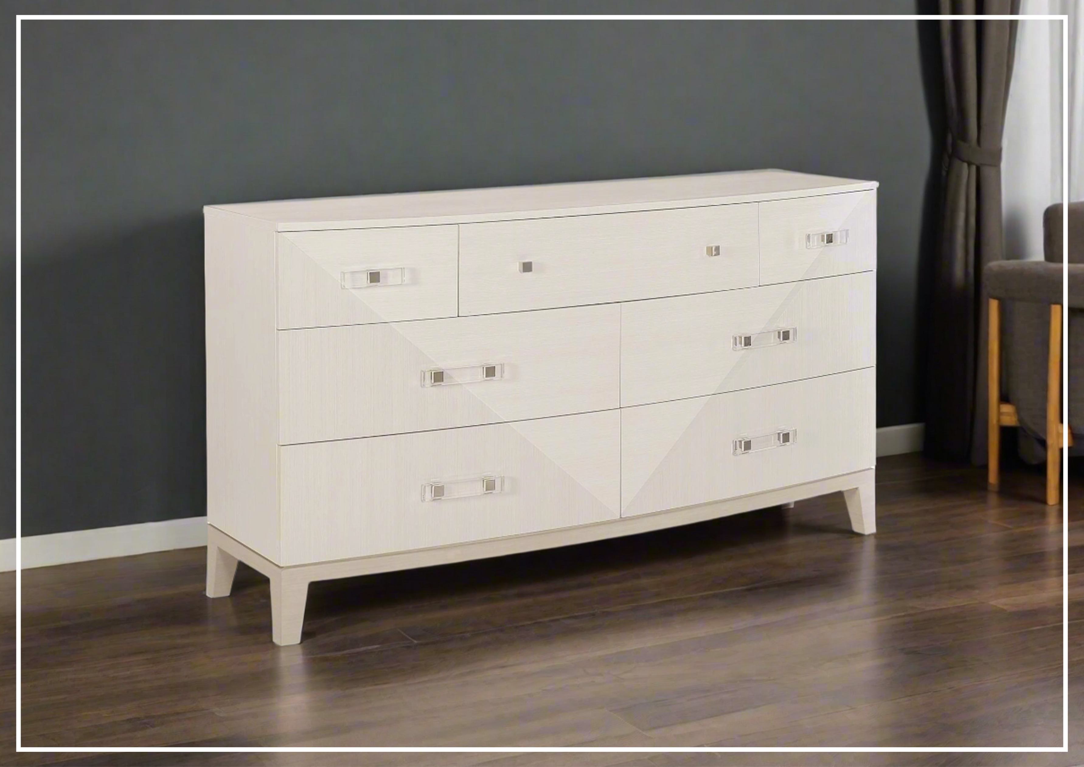 Bernhardt Axiom 7-Drawer Solid Wood Dresser - Stylish Bedroom Storage for Clothes, Linens & Accessories