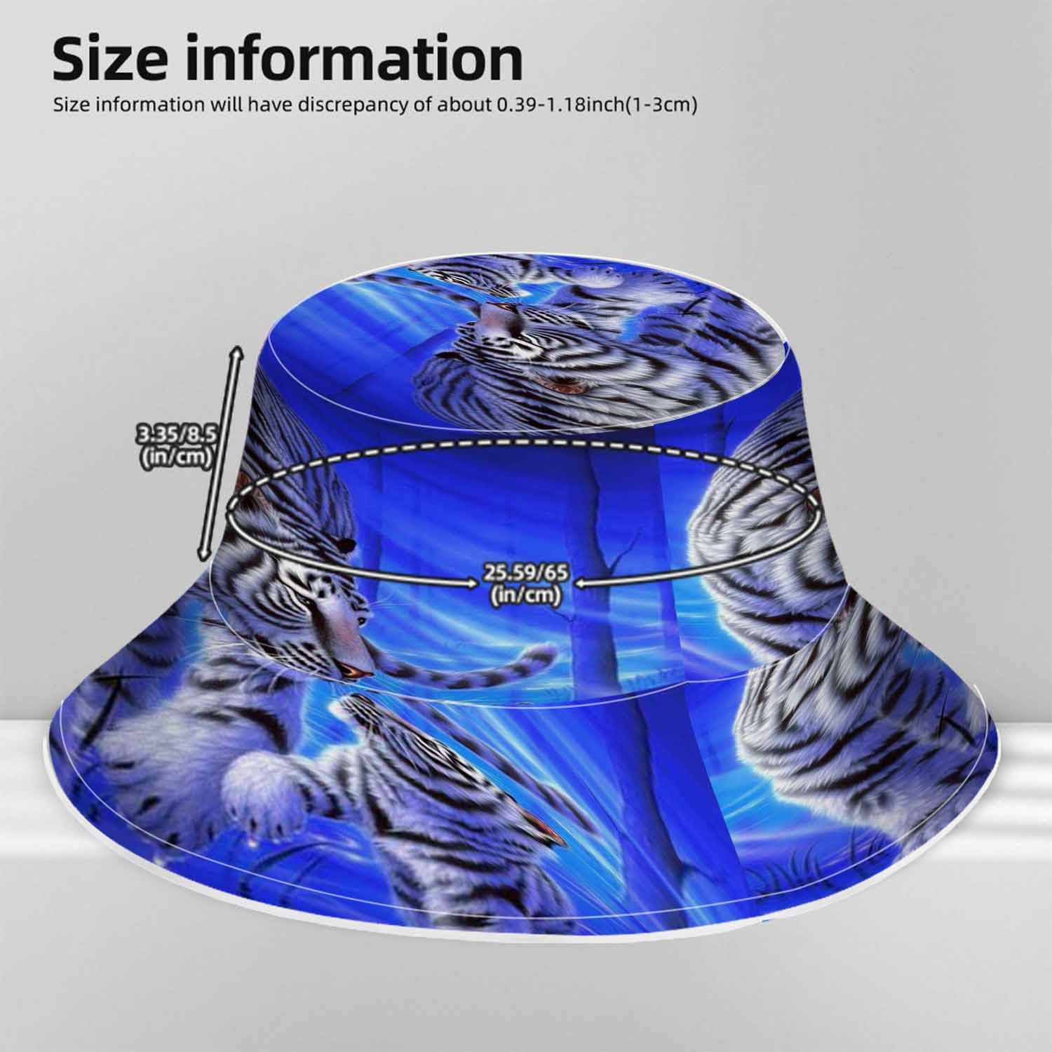 WONDERTIFY White Tulips Bucket Hat for Women - Summer Sun Protection Fashion Accessory for Beach, Outdoor, and Travel