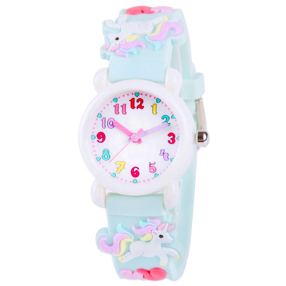 Venhoo Kids Waterproof Digital Watch - 3D Cute Cartoon Silicone Wristwatch for Girls Age 3-10 | Durable Toddler Watch for School, Swimming & Outdoor Play | Perfect Birthday Gift for Little Girls