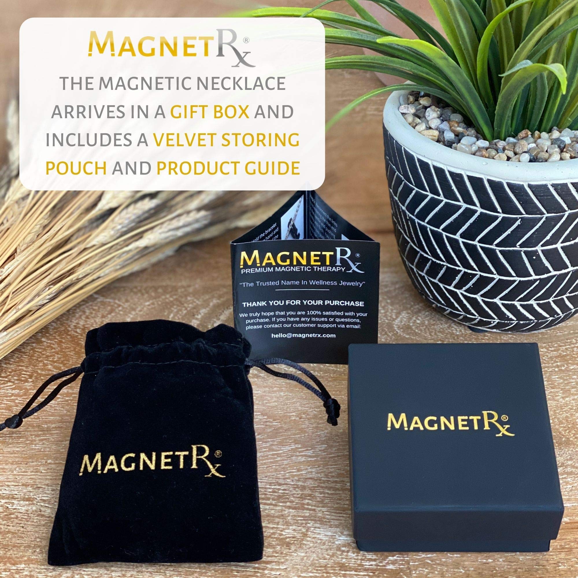 MagnetRX® Copper Magnetic Therapy Necklace - Ultra Strength 99.9% Pure Copper Necklace with 55 Magnets (19.25 Inches) for Men & Women - Relieve Pain, Improve Circulation & Reduce Stress | Perfect for Arthritis, Neck Pain & Daily Wellness