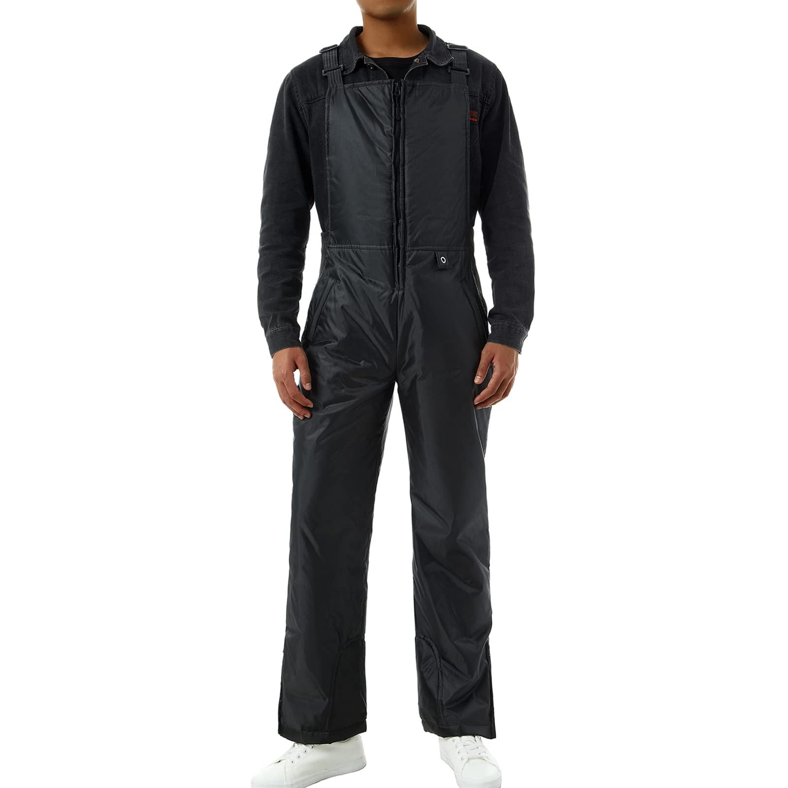 **LisenraIn Men's Waterproof Insulated Ski Bib Overalls - Winter Snow Pants for Skiing & Snowboarding with Pockets - Cold Weather Gear for Outdoor Activities**