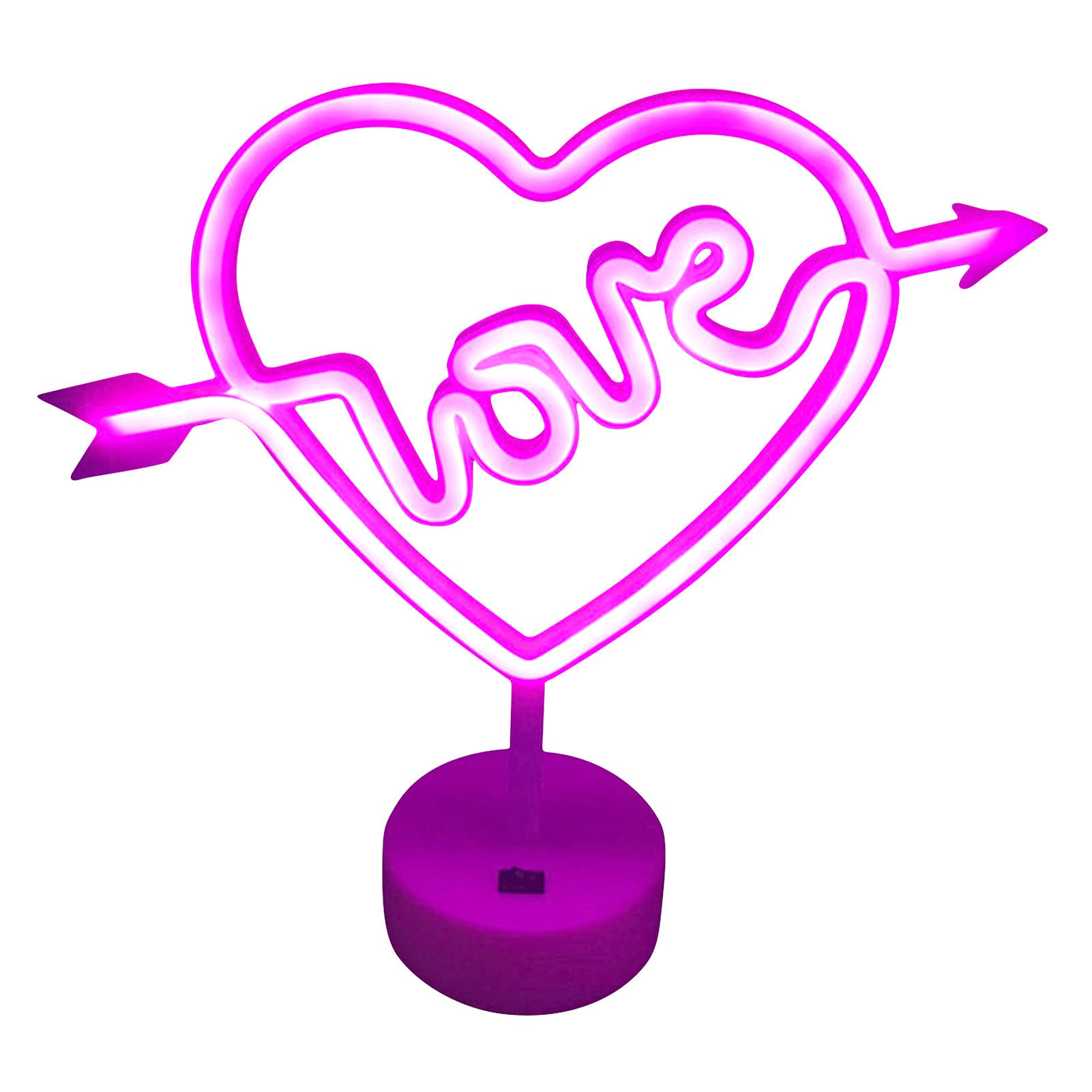NUZYZ LED Neon Heart Sign - High Brightness Eco-Friendly Neon Light for Patio, Wedding & Room Decor - Perfect for Home, Party & Romantic Ambiance