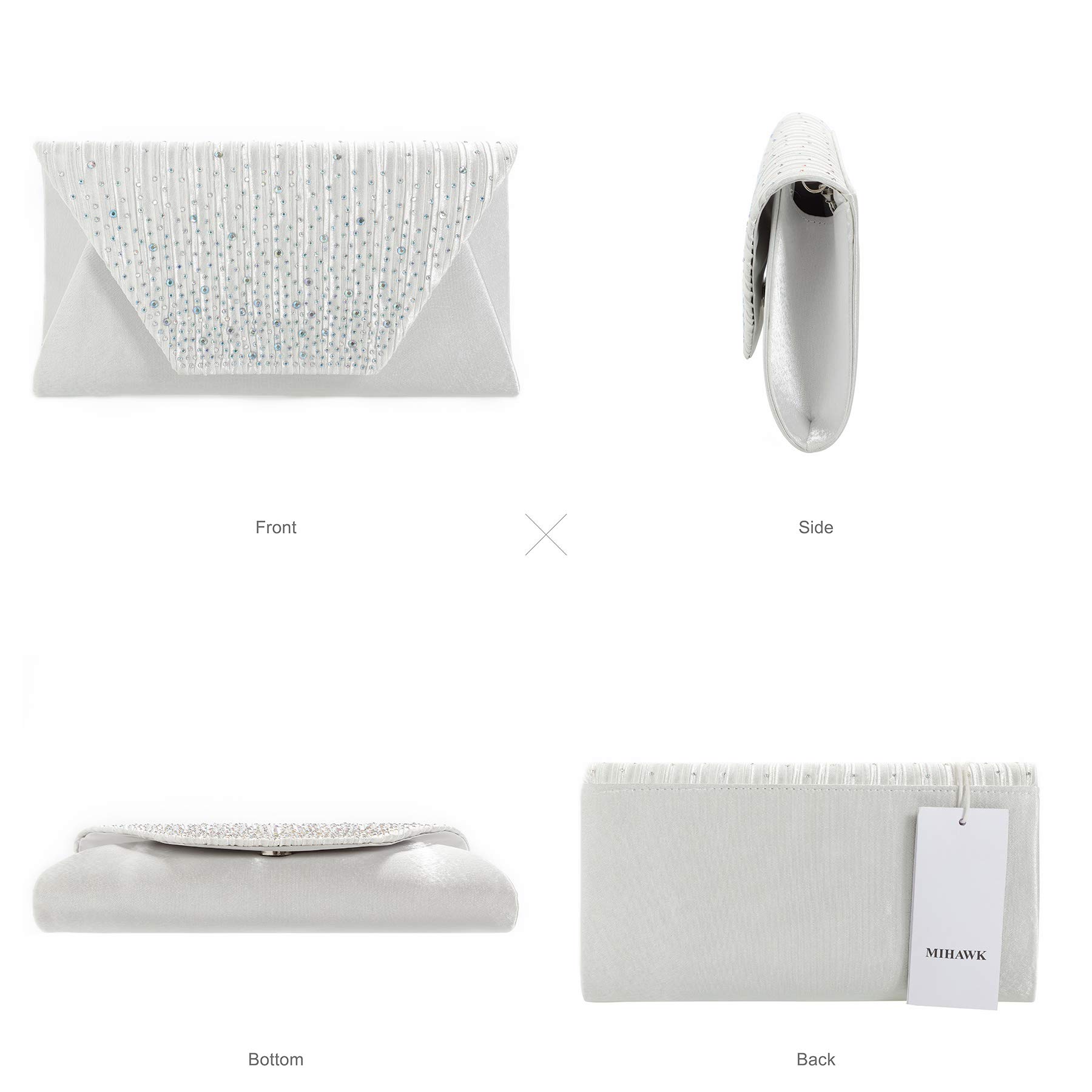 Mihawk Women's Evening Clutch Purse & Handbag - Elegant Wristlet Bag for Parties, Weddings & Special Occasions | Fashionable Women's Accessories for Night Out & Formal Events