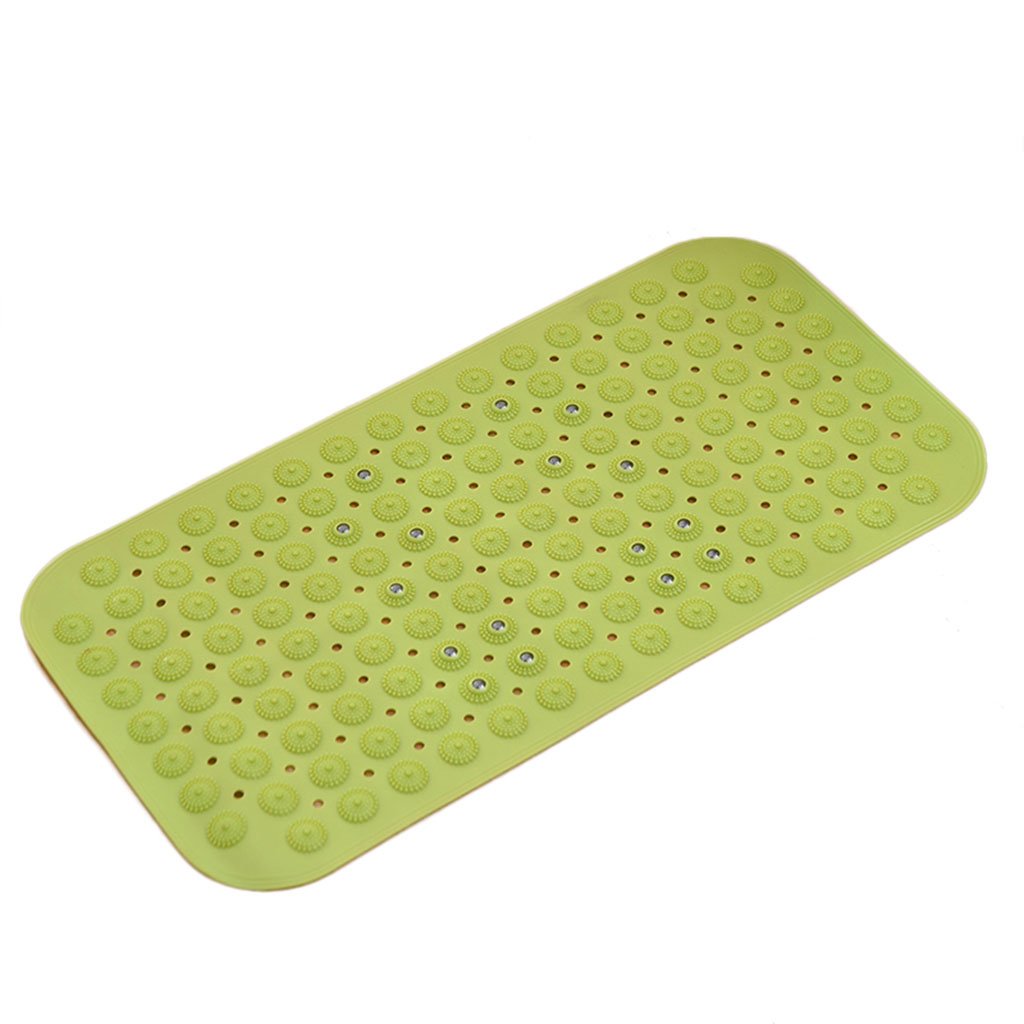 Xinghua Home Soft Bathroom Rug - Non-Slip Shower Mat, Toilet Mat & Massage Mat 36x71cm (Green) - Perfect for Bathroom Safety & Comfort, Spa-Like Experience at Home