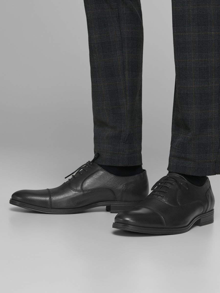 Jack & Jones Men's JFWDONALD Leather Cognac Noos Derby Shoes - Stylish & Comfortable for Casual Wear, Office & Outdoor Activities