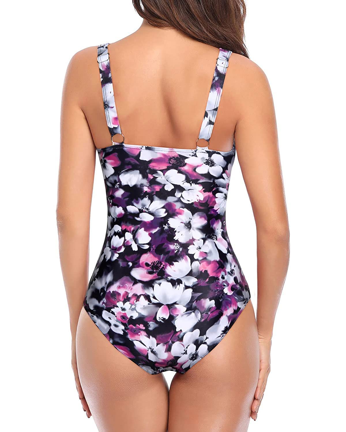Tempt Me Women's Ruched Slimming One Piece Swimsuit - Tummy Control Vintage Bathing Suit for Women | Perfect for Beach Vacations, Pool Parties & Summer Getaways