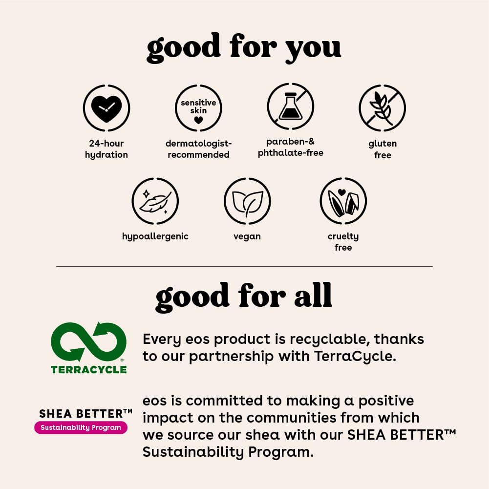 EOS Shea Better Body Lotion + Body Wash Set, Ultra Hydrating & Moisturizing with Shea Butter - Fresh & Cozy Scent for Dry Skin Care - Perfect for Daily Shower & Post-Workout Hydration