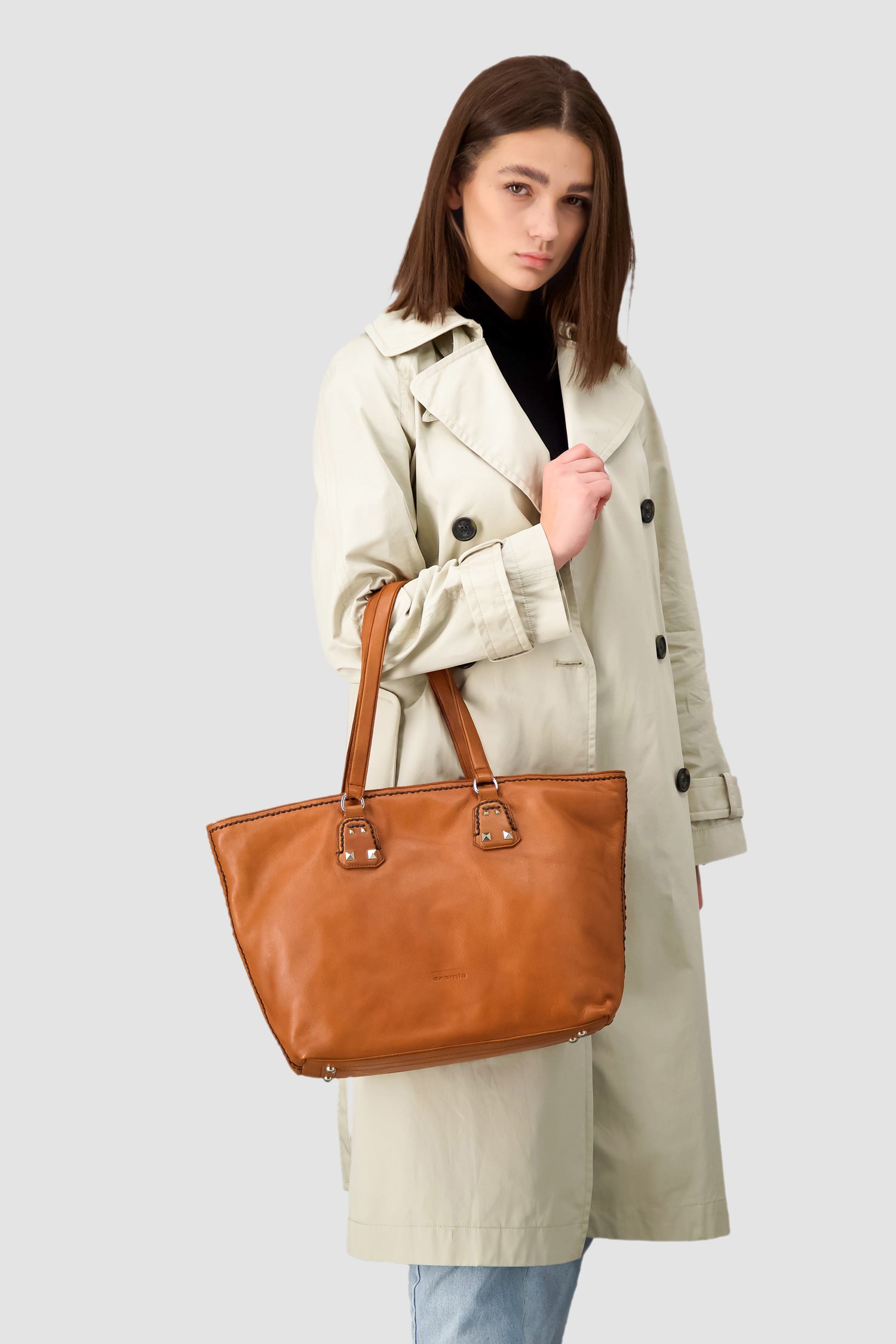 Cromia Brown Candy - Premium Italian Leather Handbag for Women | Elegant Crossbody Bag for Work, Travel & Everyday Use