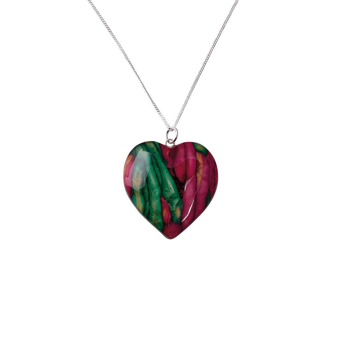 Heathergems Medium Heart Pendant Necklace - Genuine Scottish Heather Jewelry for Women - Perfect Gift for Anniversary, Birthday & Valentine's Day - Elegant Everyday Wear & Special Occasions