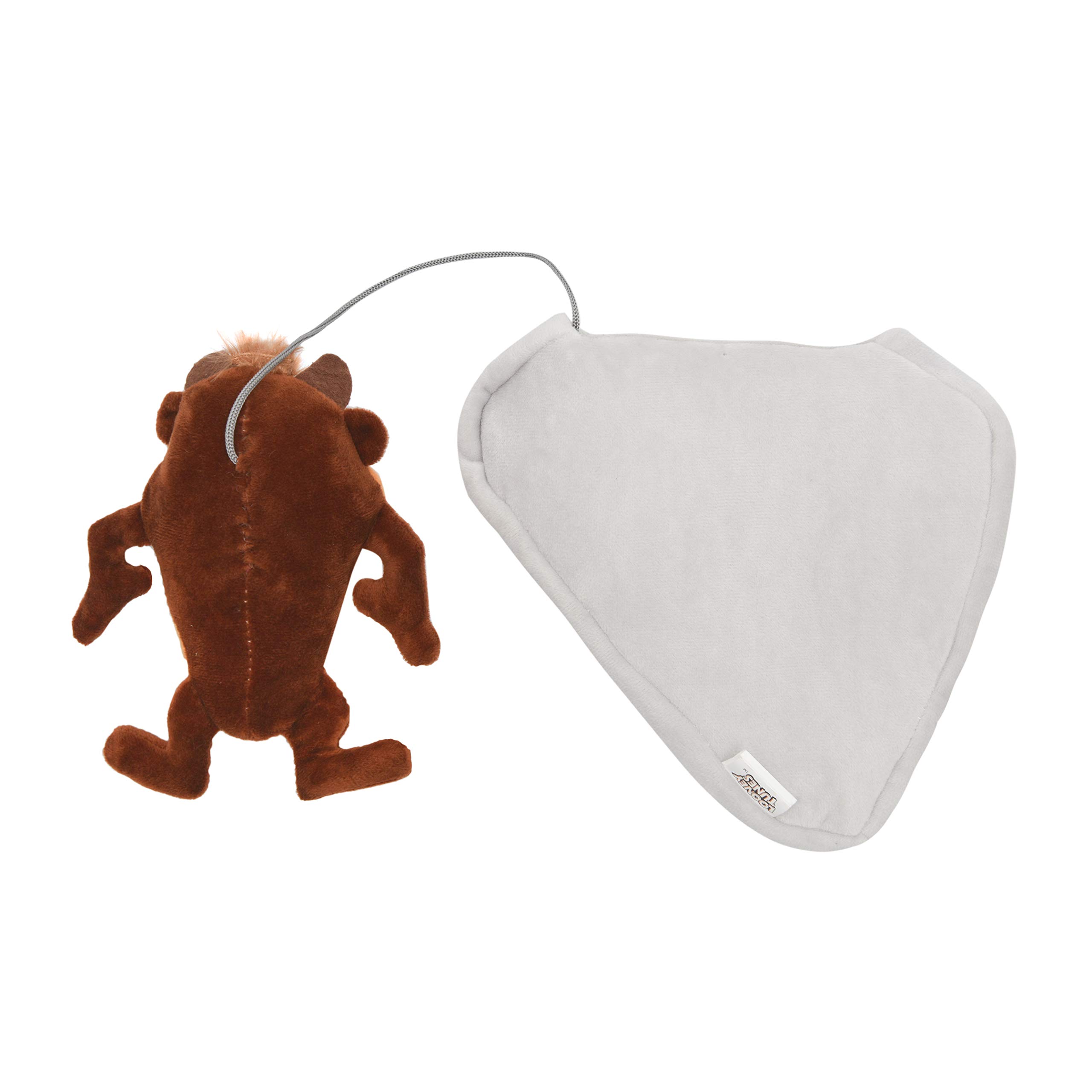 Looney Tunes Taz the Tasmanian Devil Plush Dog Toy - Interactive Hide & Seek Fabric Toy for Small, Medium & Large Dogs | Soft Brown, Tan & Grey Chew Toy for Playtime & Training | Perfect for Indoor & Outdoor Fun