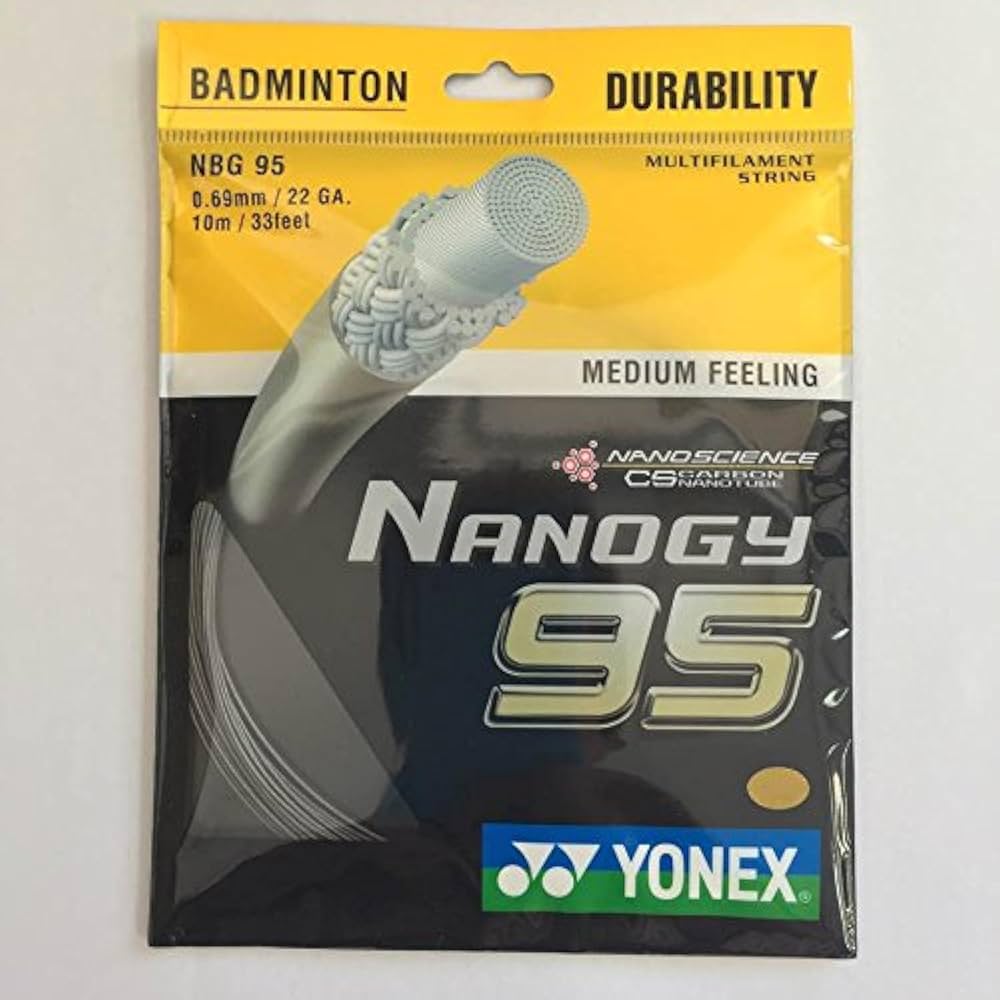 Yonex Nanogy 95 Badminton String - High Performance Badminton Racket String for Professional Players | Perfect for Tournaments & Training Sessions