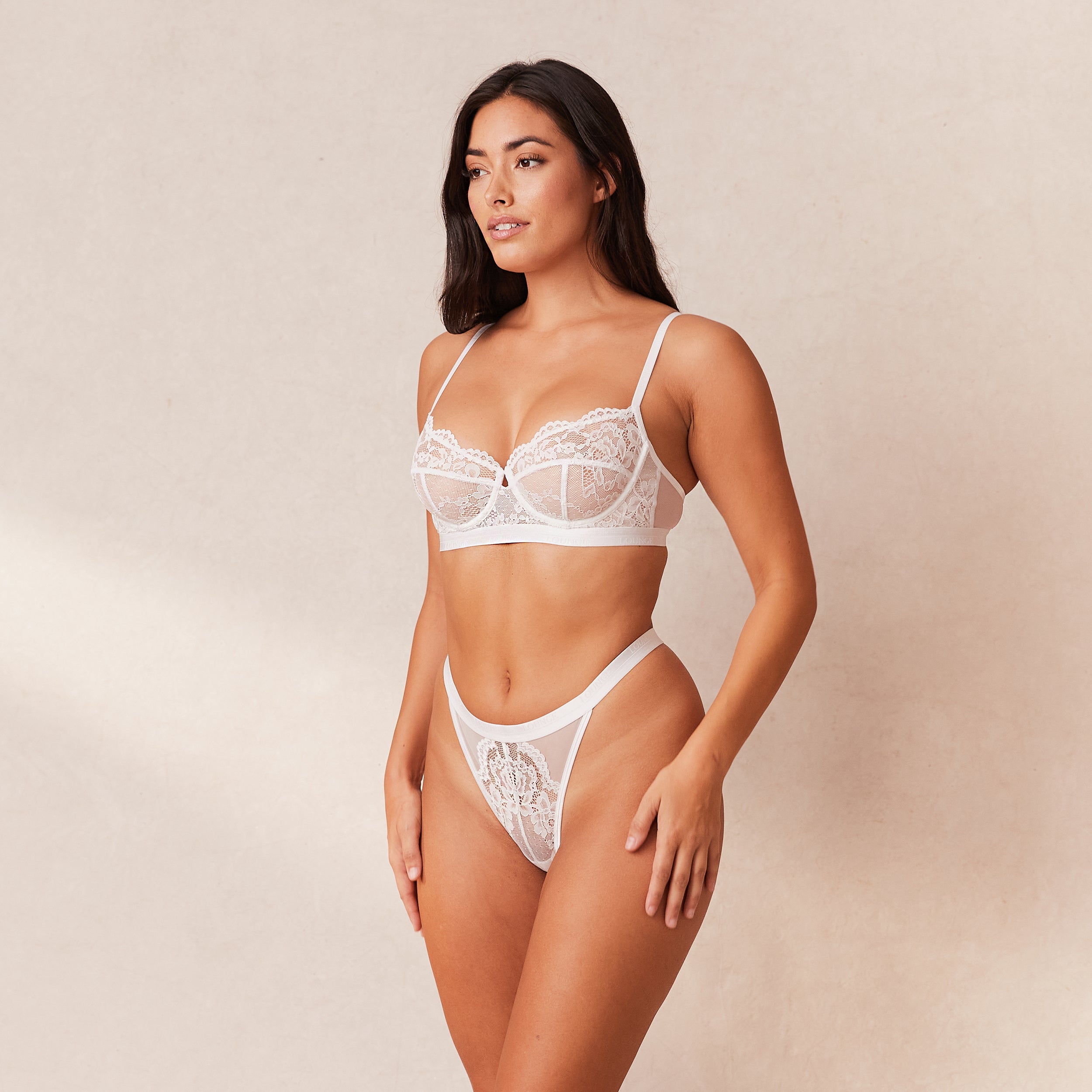 Blossom Balcony Bra - Comfortable Lace Underwire Bra for Women, White - Perfect for Everyday Wear & Special Occasions
