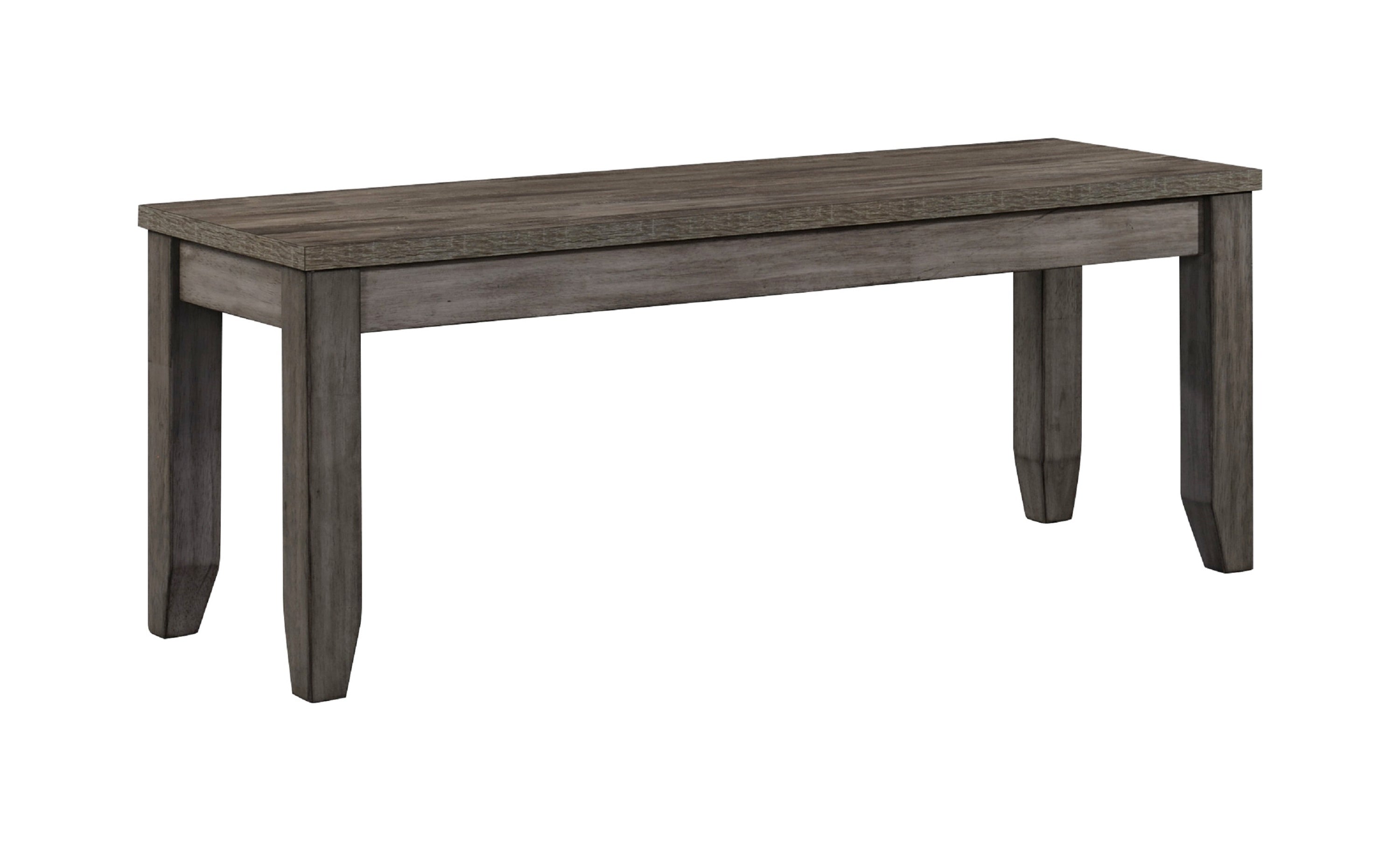 1pc Contemporary Rustic Gray Bench - Fabric Upholstered Wooden Dining Room & Kitchen Furniture for Home Decor, Farmhouse Style, Entryway Seating