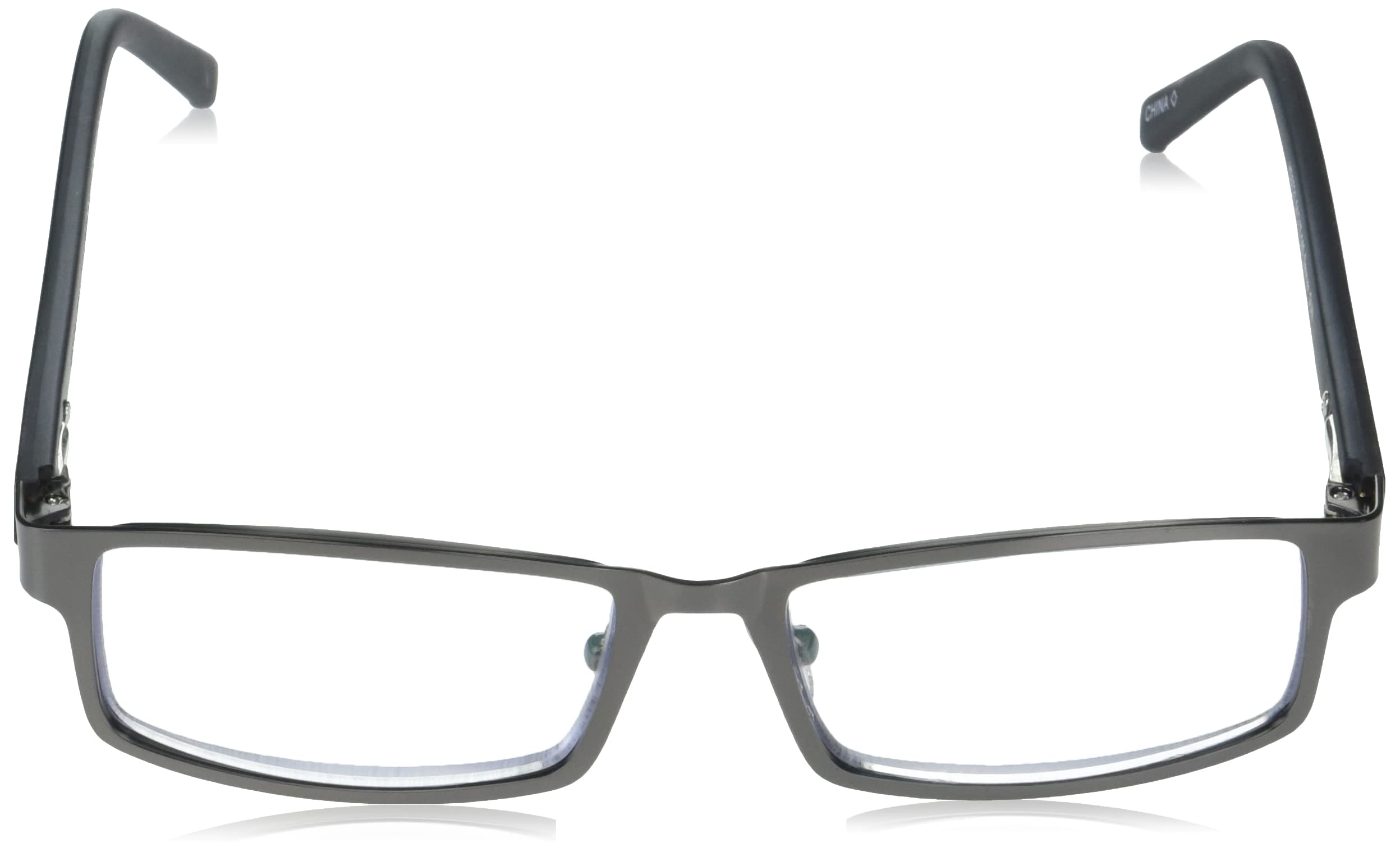Foster Grant Men's Sawyer Multifocus Reading Glasses - Rectangular Frame for Computer Work, Reading & Office Use - Blue Light Blocking & Anti-Glare Lenses