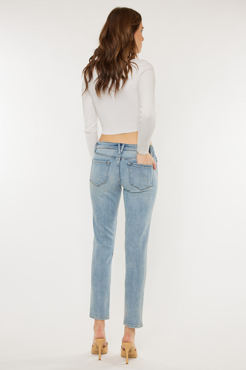 Ezzy Low Rise 90's Skinny Jeans for Women - Vintage Stretch Denim Pants - Perfect for Casual Outfits, Night Out & Retro Fashion