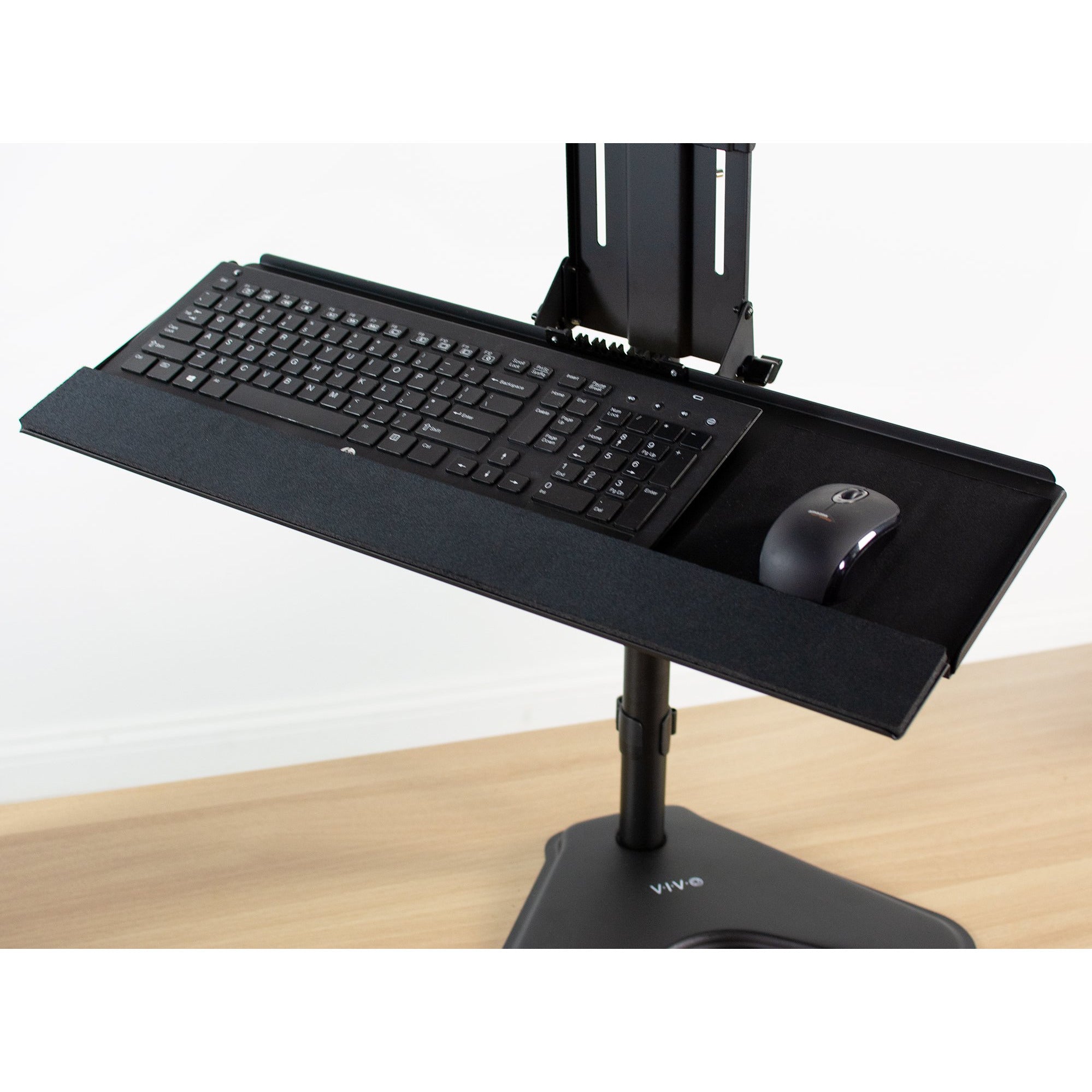 Ergonomic Black Keyboard Tray - Adjustable Under Desk Keyboard Slide Out Tray for Computer Workstations - Perfect for Office, Gaming & Home Workspace Setup