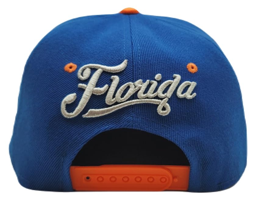 Premium Florida Gators Snapback Hat - Adjustable One Size Fits Most, Blue & Orange Embroidered Logo - Perfect for Game Day, Tailgating & Fan Apparel