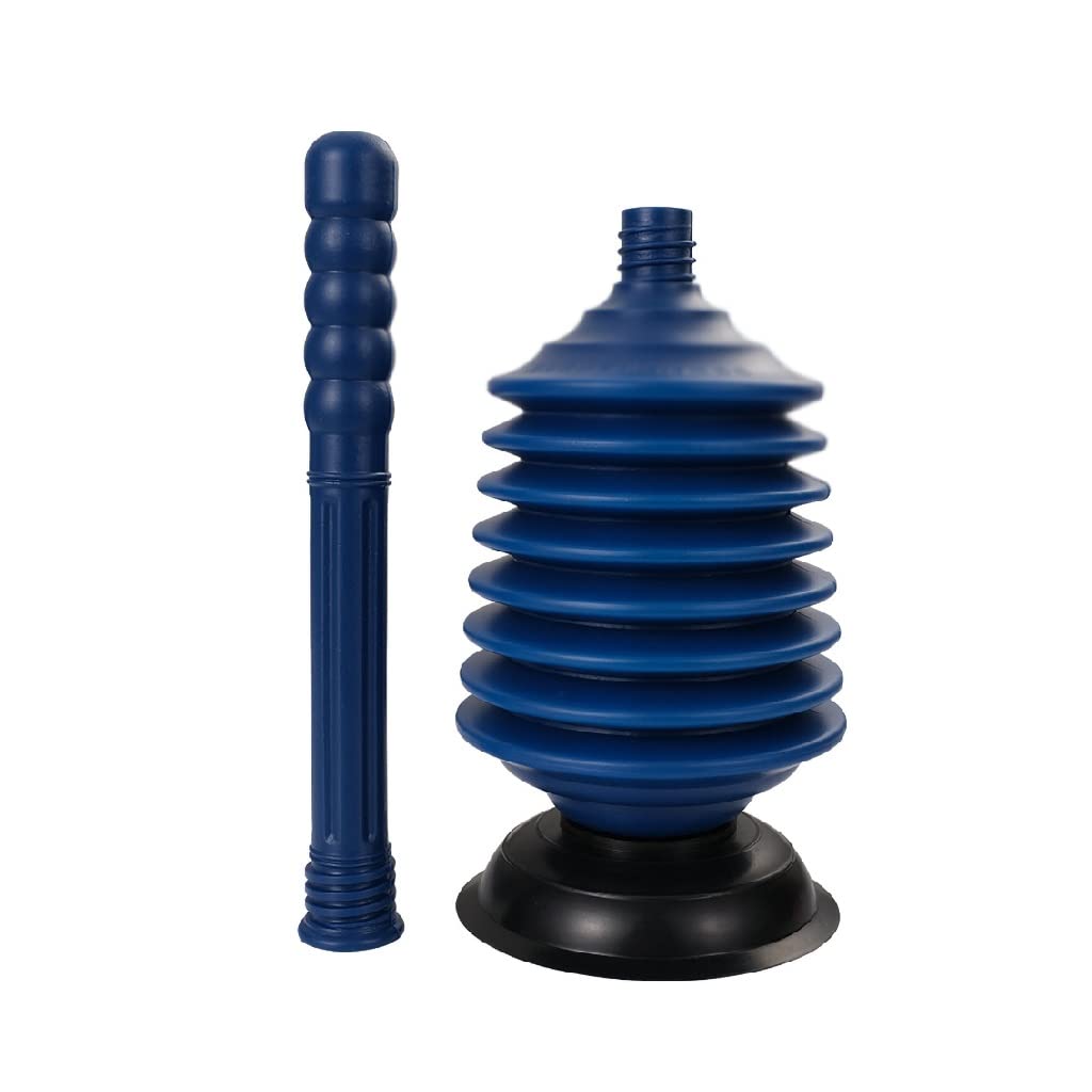 JHHDP Manual Toilet Vacuum Suction Cup Plunger - Heavy Duty Drain Cleaner for Clogged Sinks, Bathtubs & Sewer Pipes - Essential Bathroom Cleaning Tool for Home & Commercial Use